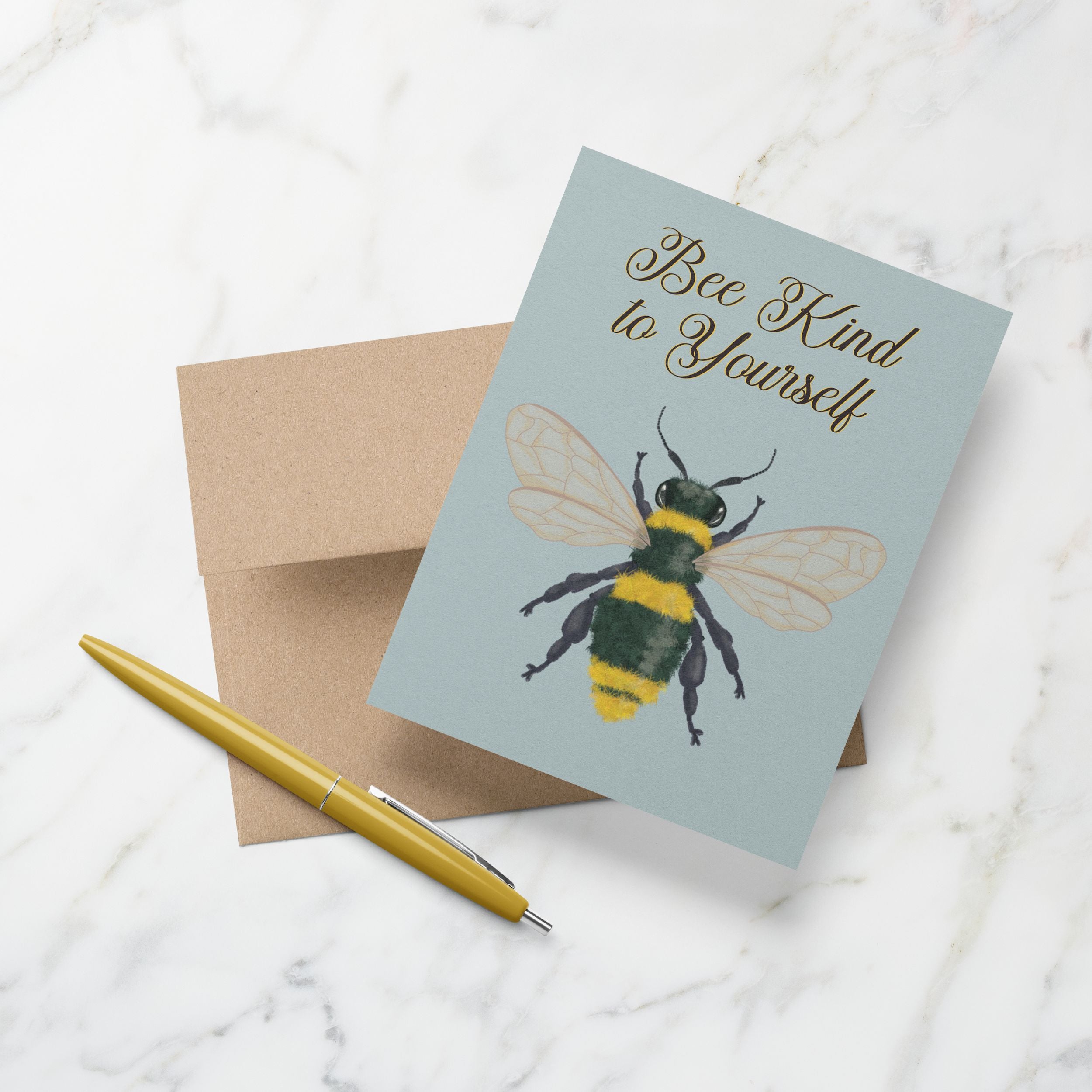 Bee Kind to Yourself Greeting Card Greeting Cards Lucid Moon Studio