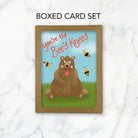 Bee's Knees Love Valentine Greeting Card Greeting Cards Lucid Moon Studio Set of 6 Cards