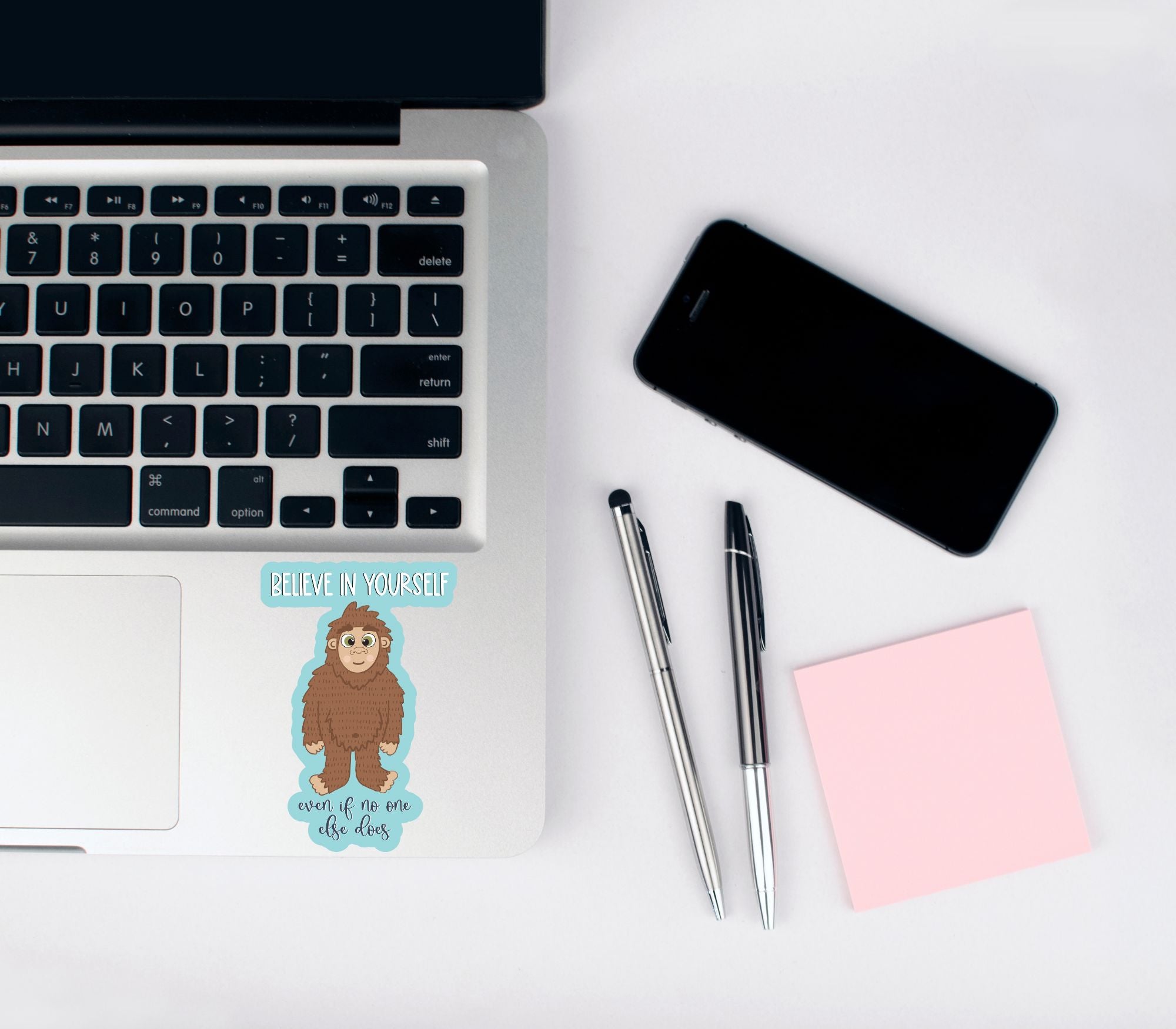 Believe in Yourself Big Foot Motivational Sticker stickers Lucid Moon Studio LLC