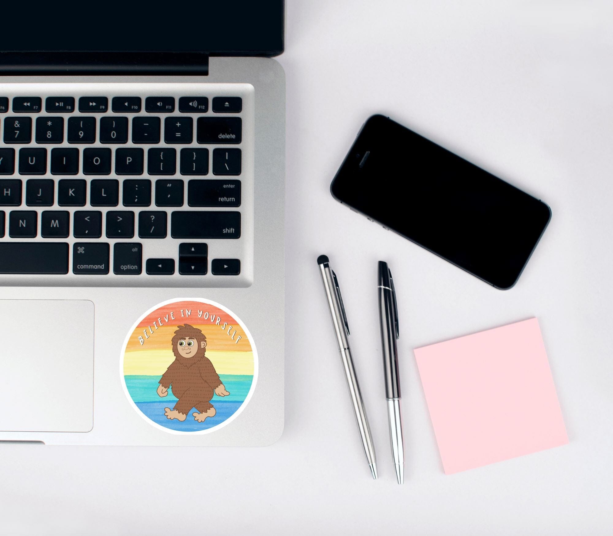 Believe in Yourself Cute Bigfoot Matte Vinyl Waterproof Sticker stickers Lucid Moon Studio