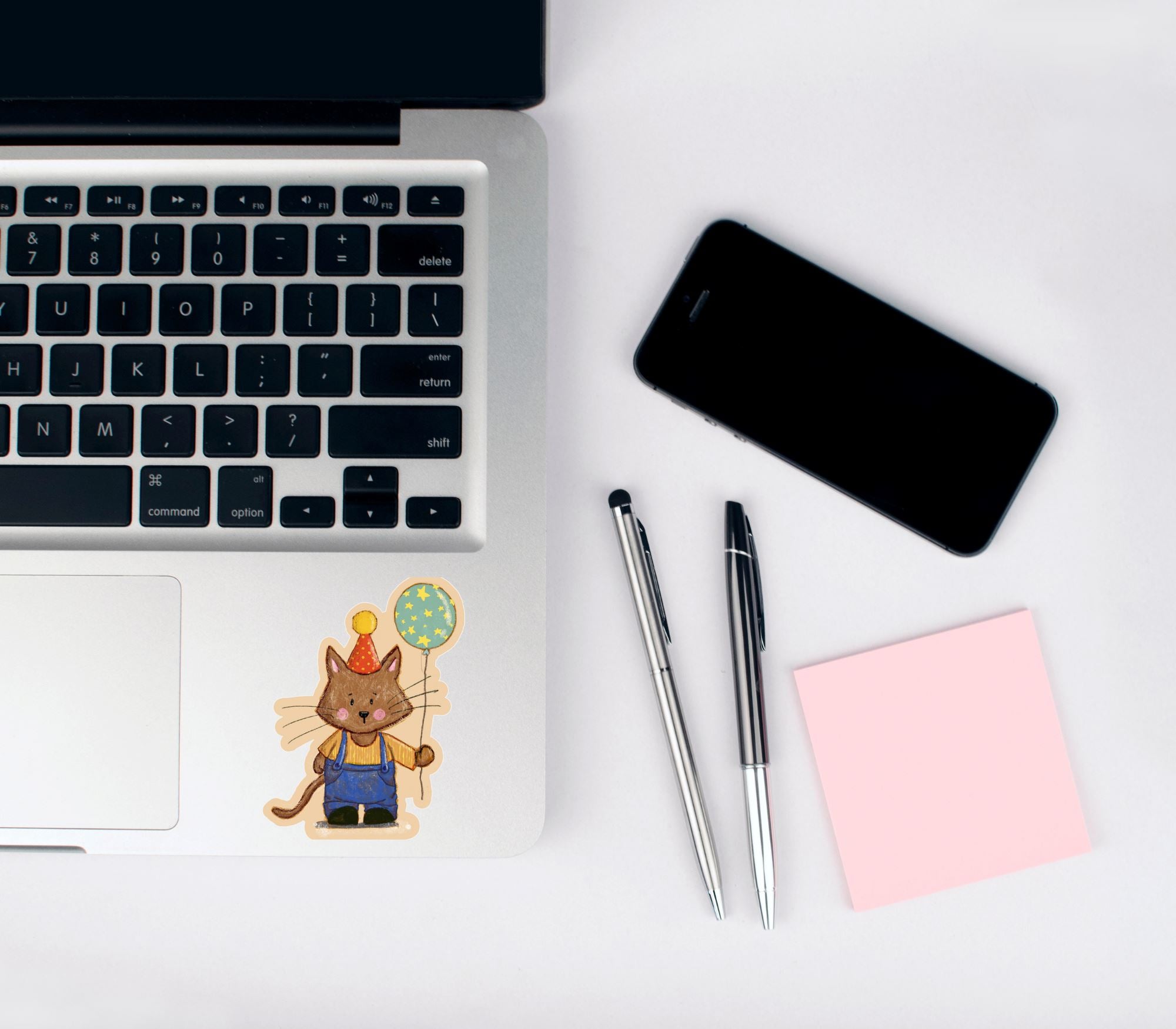 Birthday Cat Matte Vinyl Waterproof Sticker stickers Lucid Moon Studio