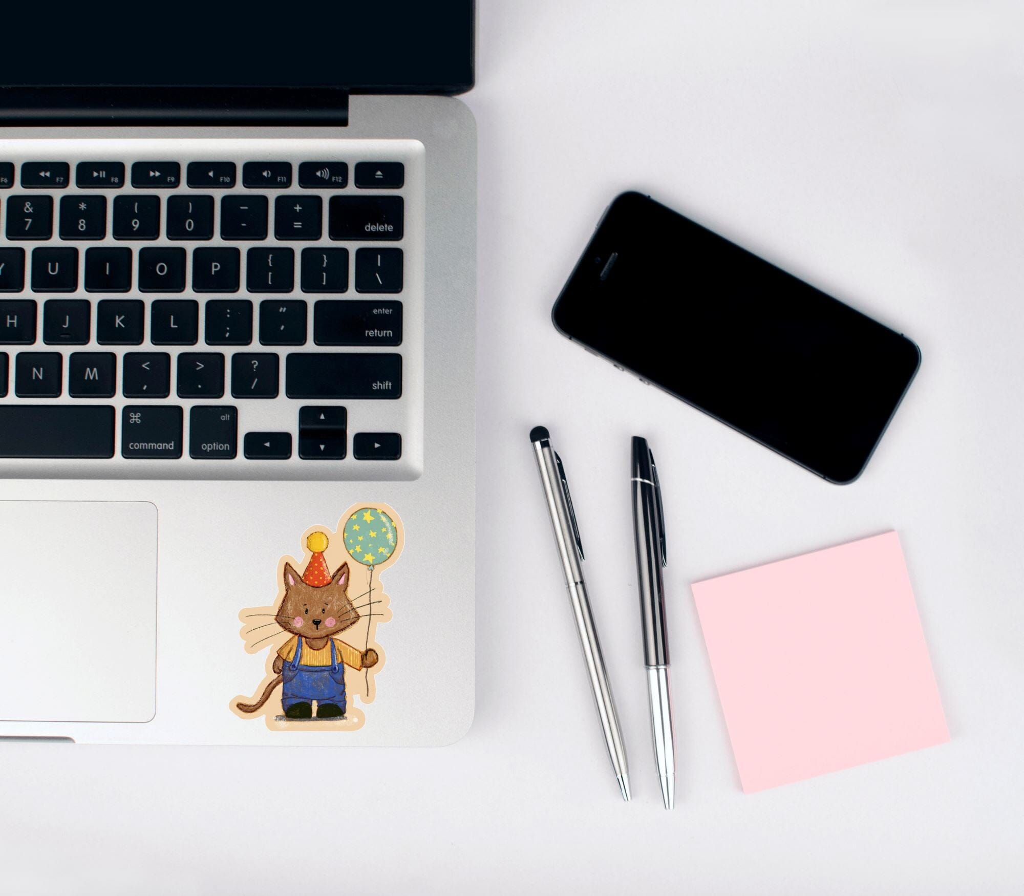 Birthday Cat Matte Vinyl Waterproof Sticker stickers Lucid Moon Studio