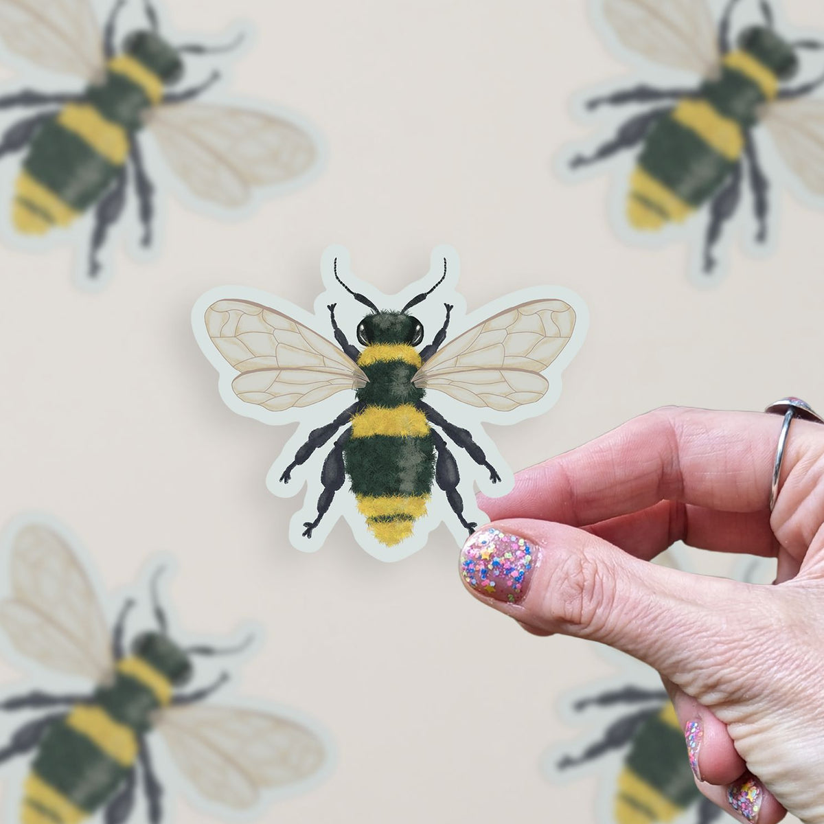 Bumblebee Vinyl Sticker stickers Lucid Moon Studio LLC