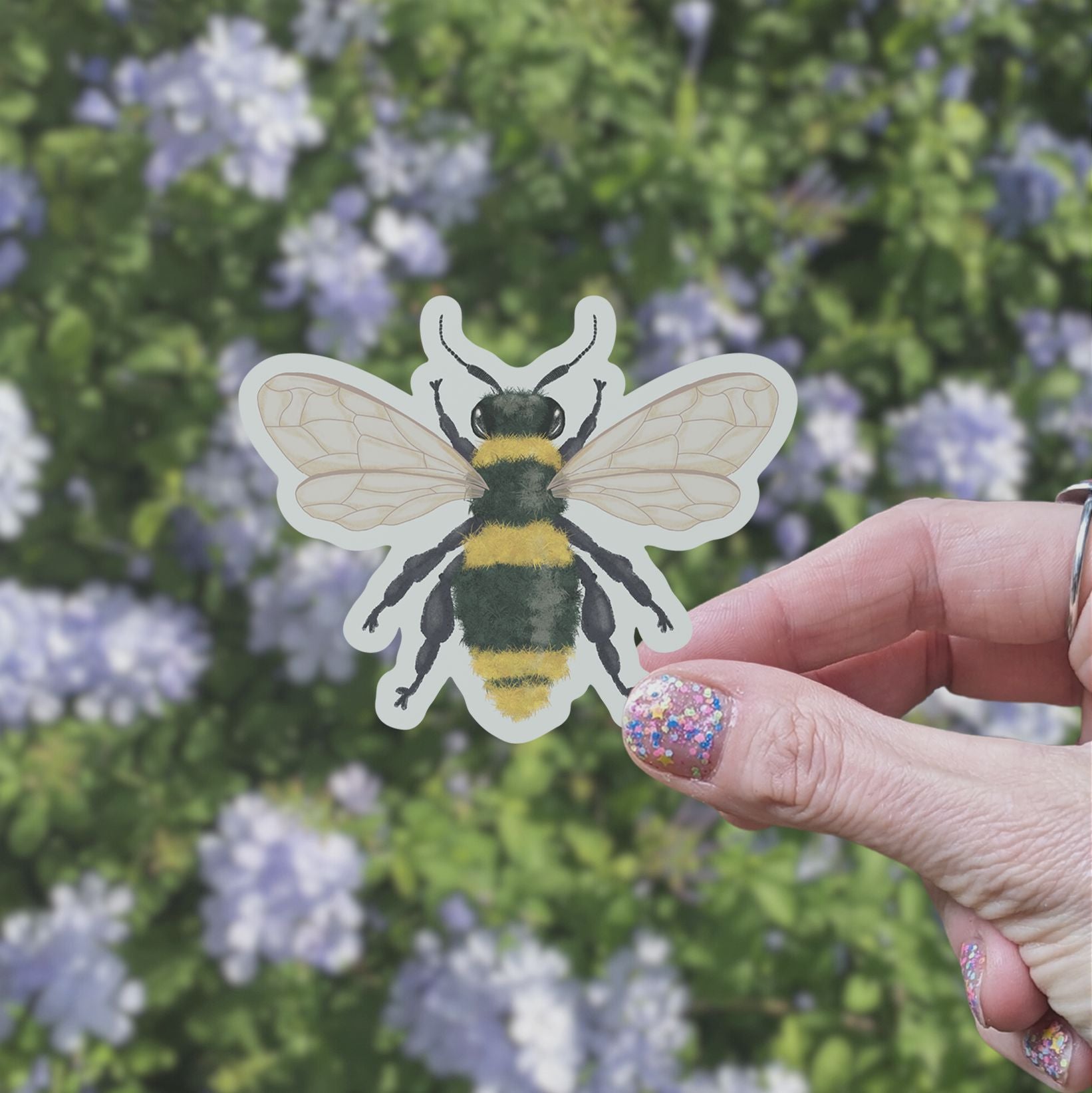Bumblebee Vinyl Sticker stickers Lucid Moon Studio LLC