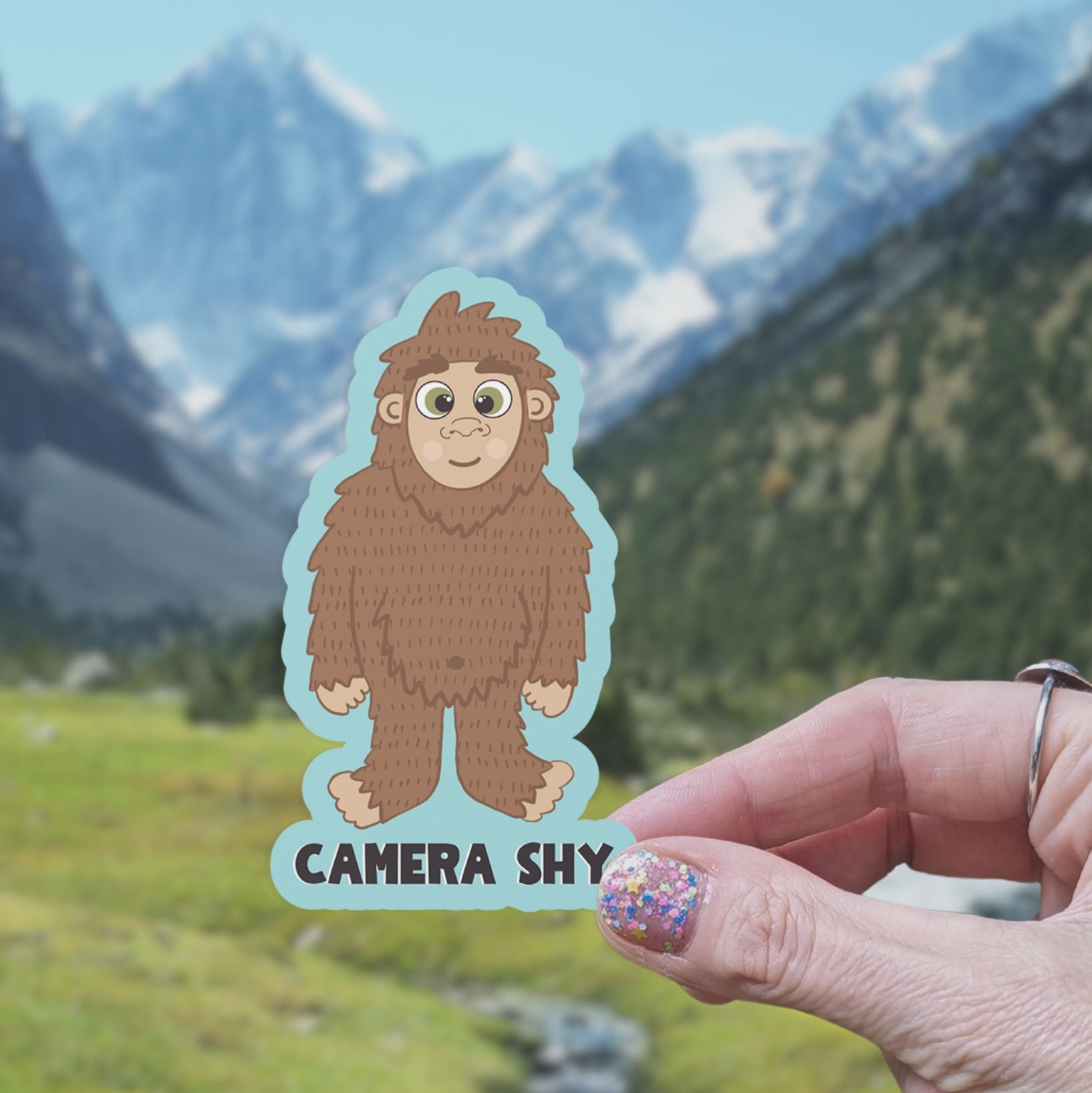 Camera Shy Big Foot Vinyl Sticker stickers Lucid Moon Studio
