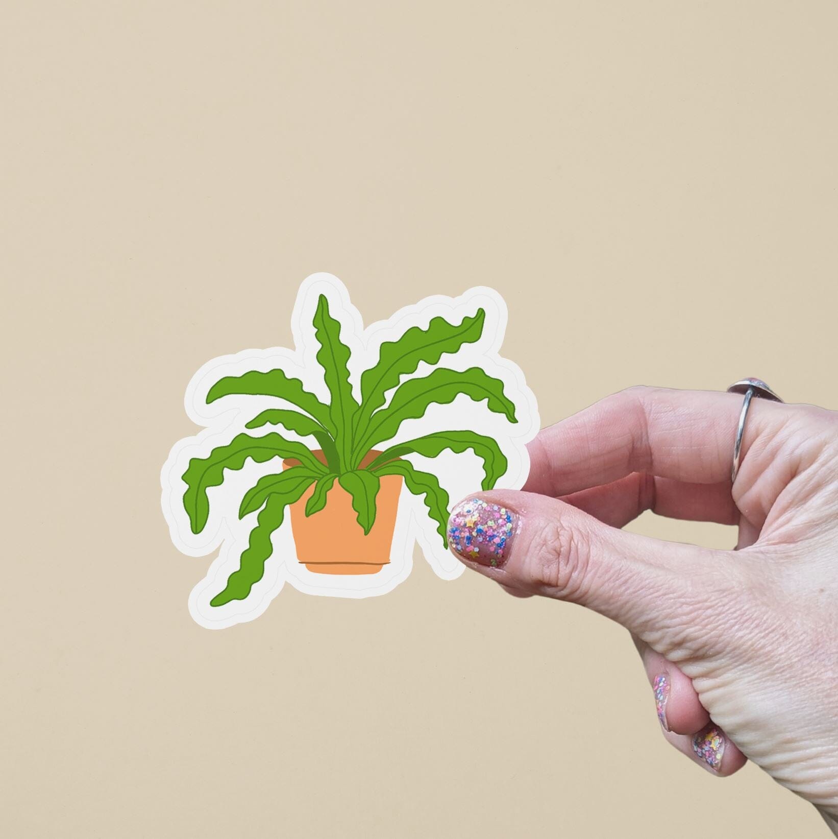 Crocodile Fern Matte Vinyl Waterproof Sticker stickers Lucid Moon Studio