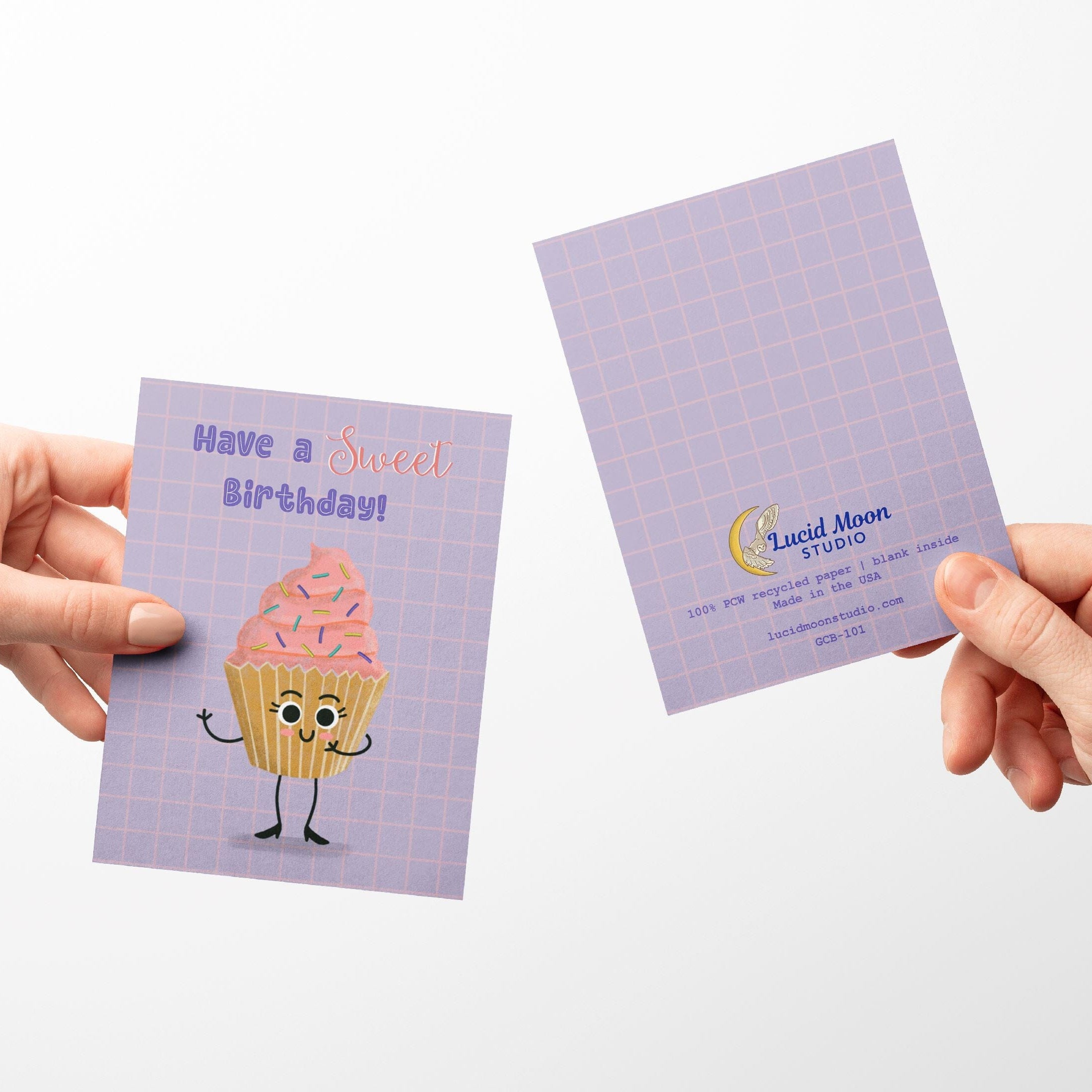 Cupcake Sweet Birthday Greeting Card Greeting Cards Lucid Moon Studio