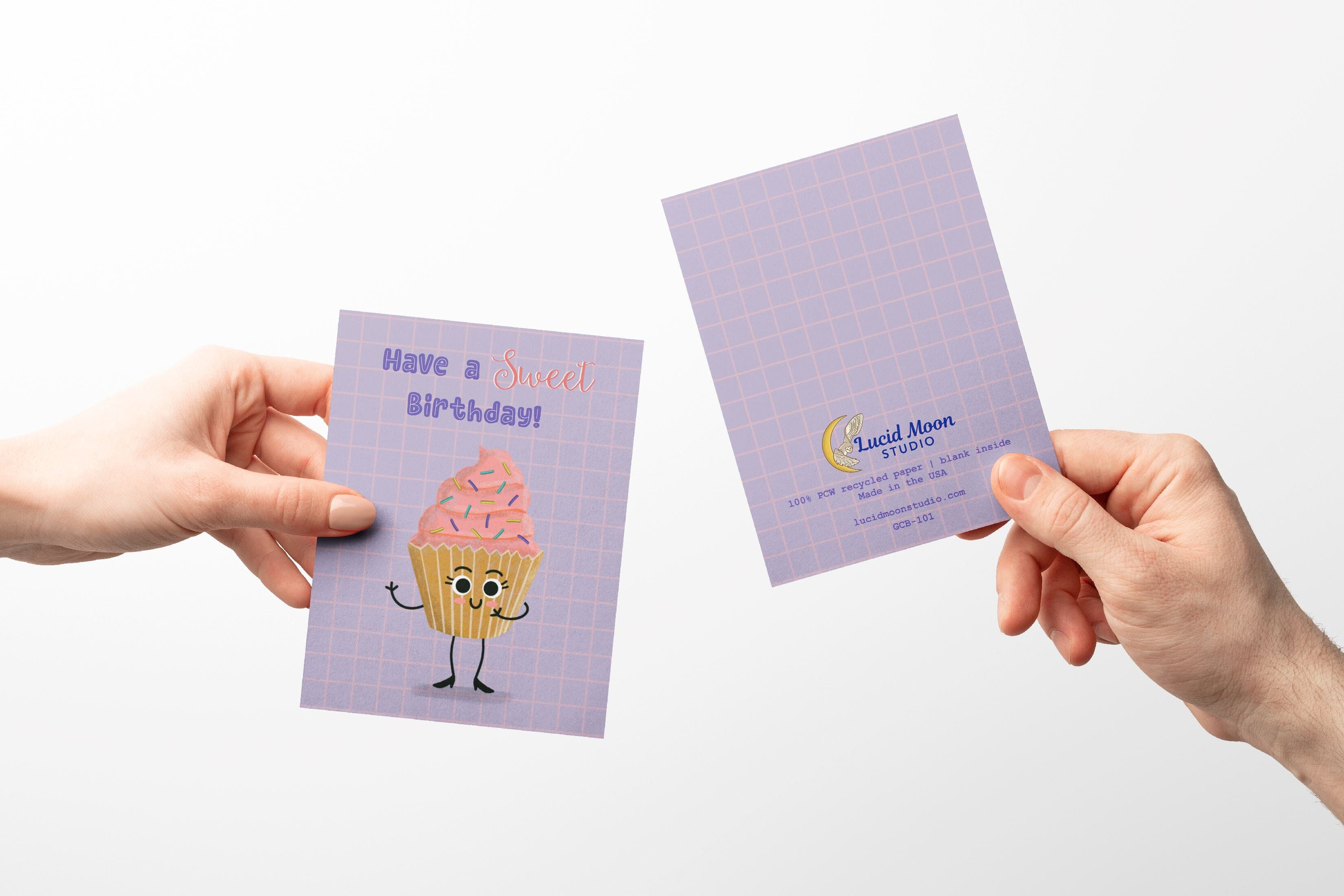 Cupcake Sweet Birthday Greeting Card Greeting Cards Lucid Moon Studio