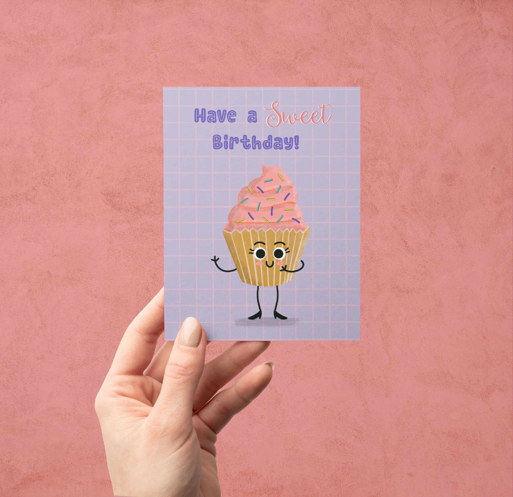 Cupcake Sweet Birthday Greeting Card Greeting Cards Lucid Moon Studio