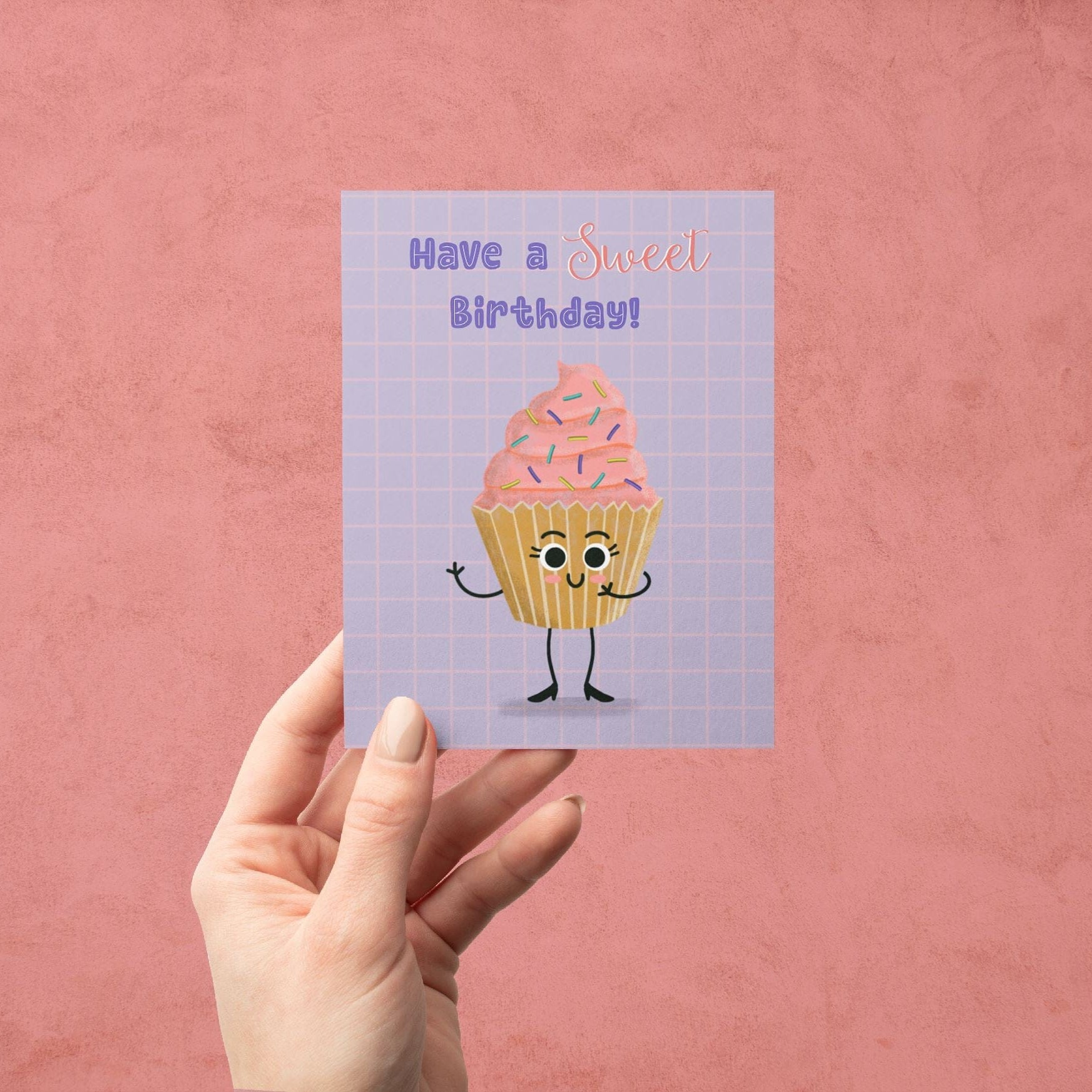 Cupcake Sweet Birthday Greeting Card Greeting Cards Lucid Moon Studio