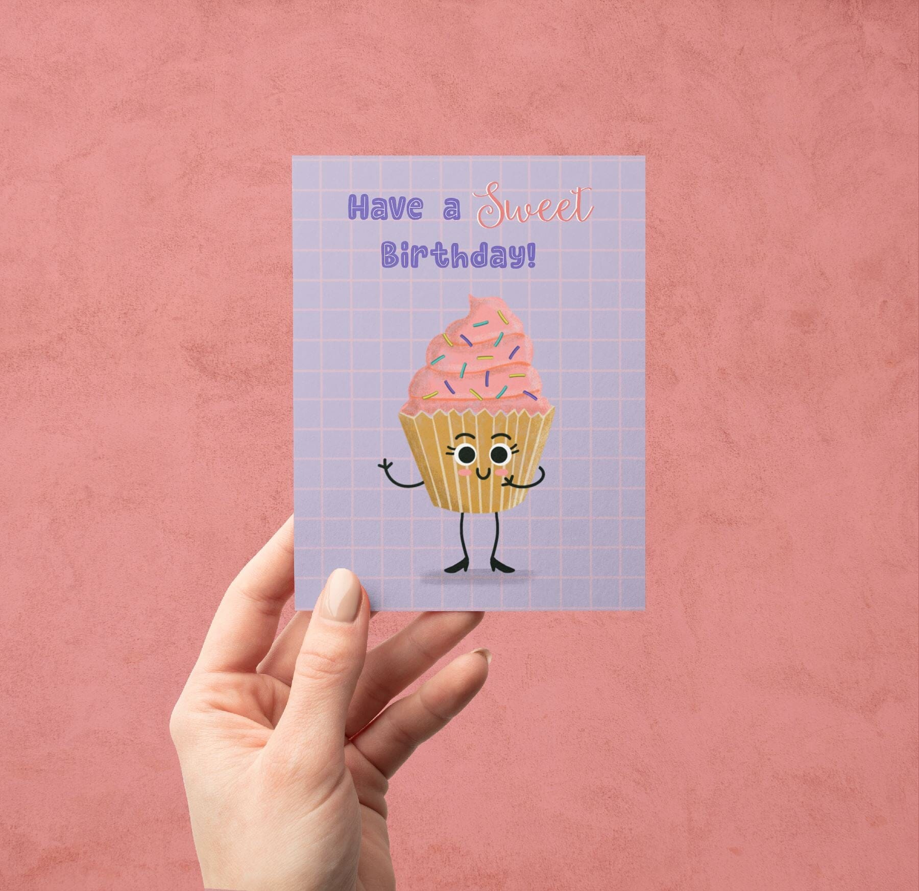 Cupcake Sweet Birthday Greeting Card Greeting Cards Lucid Moon Studio