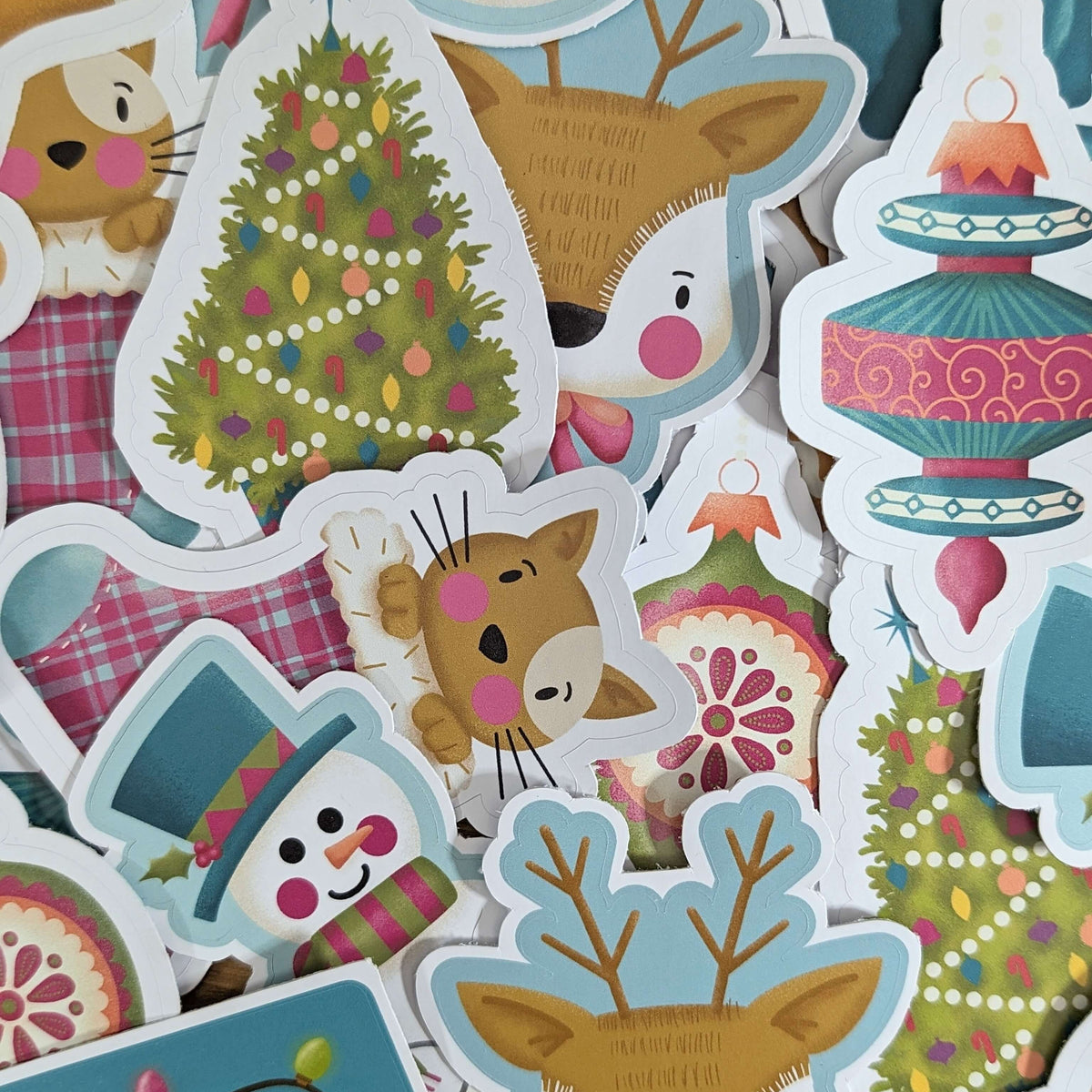 Decorated Xmas Tree Matte Vinyl Sticker stickers Lucid Moon Studio