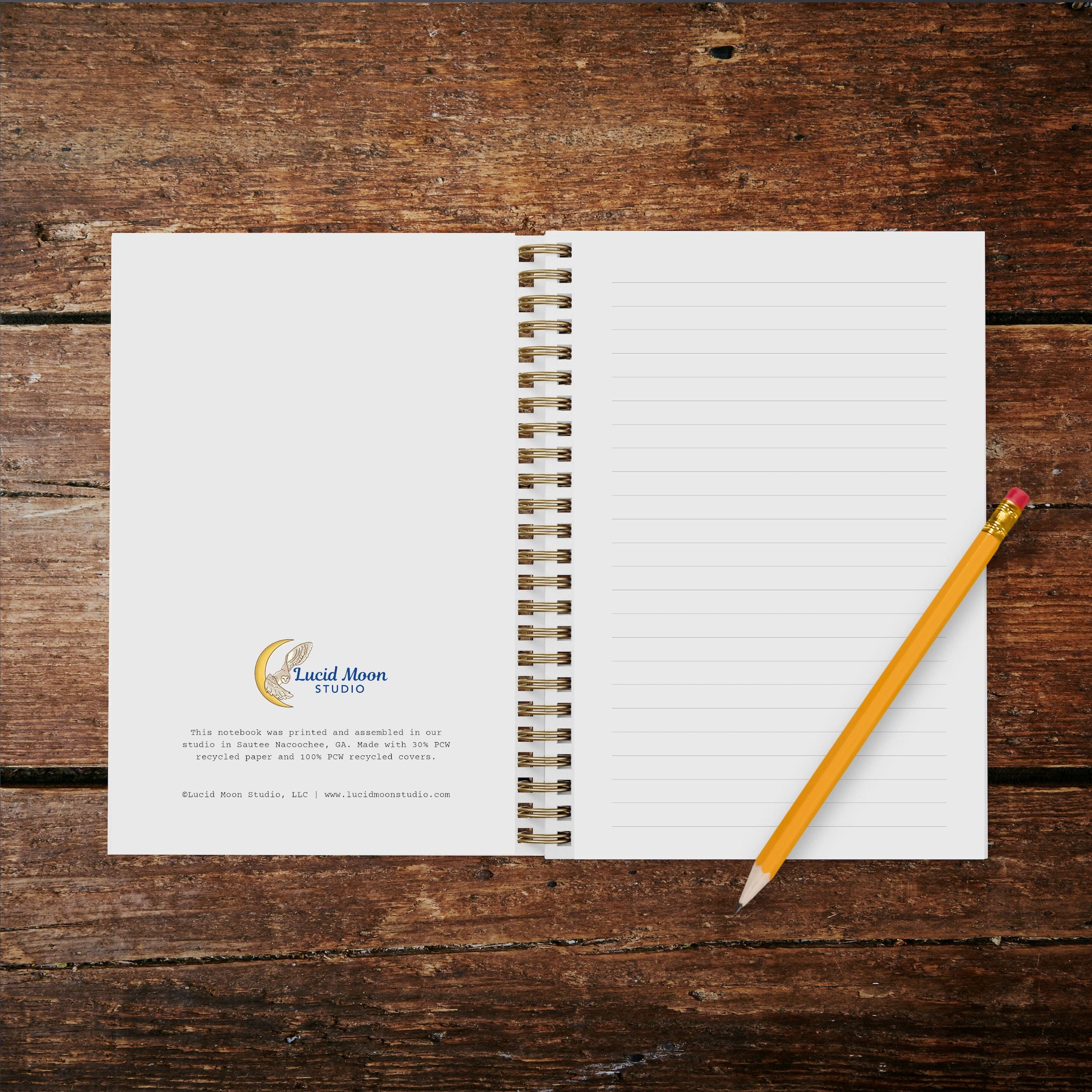 Doodle Floral Eco-Friendly Spiral Bound Notebook Notebooks Lucid Moon Studio