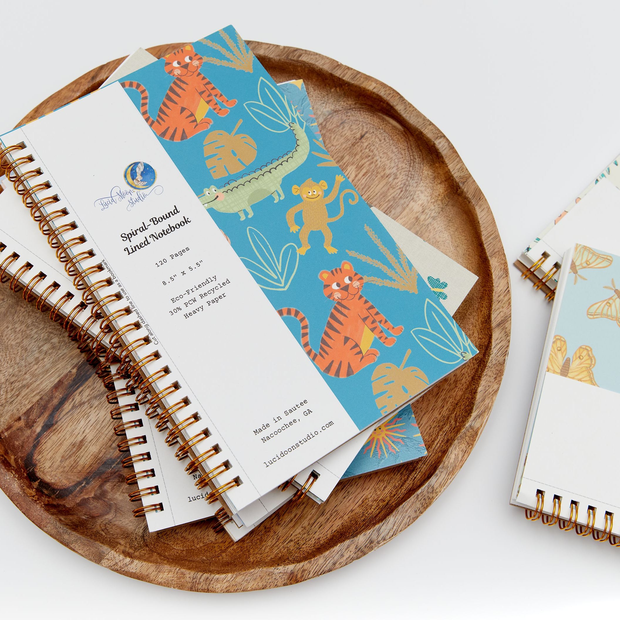 Doodle Floral Lined Spiral Notebook Notebooks Lucid Moon Studio