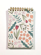 Floral Doodles Top Spiral Jotter Pocket Notebook Notebooks Lucid Moon Studio 