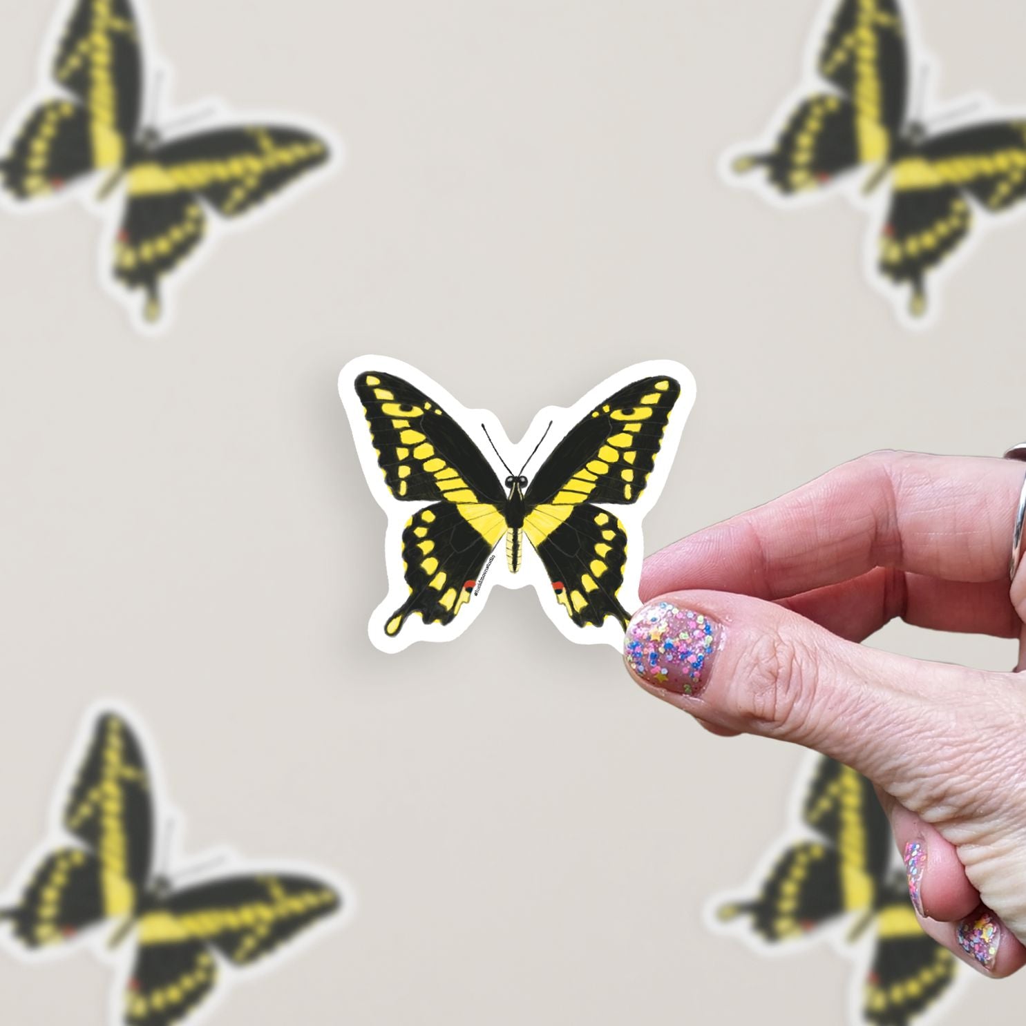 Giant Swallowtail Butterfly Vinyl Sticker stickers Lucid Moon Studio