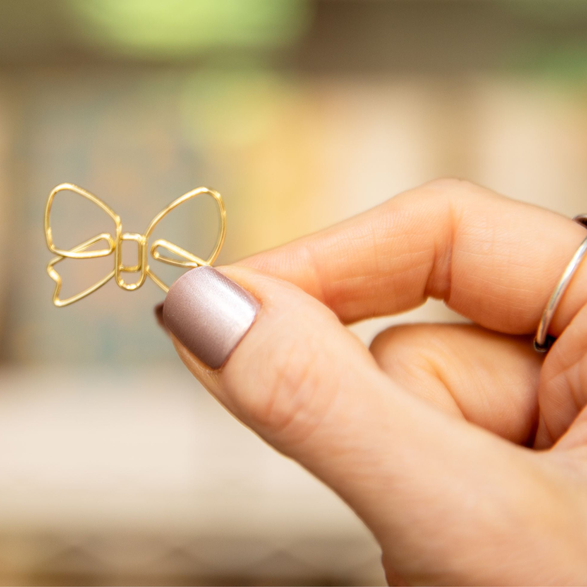 Gold Bows Boxed Paper Clips Paper Clips Lucid Moon Studio
