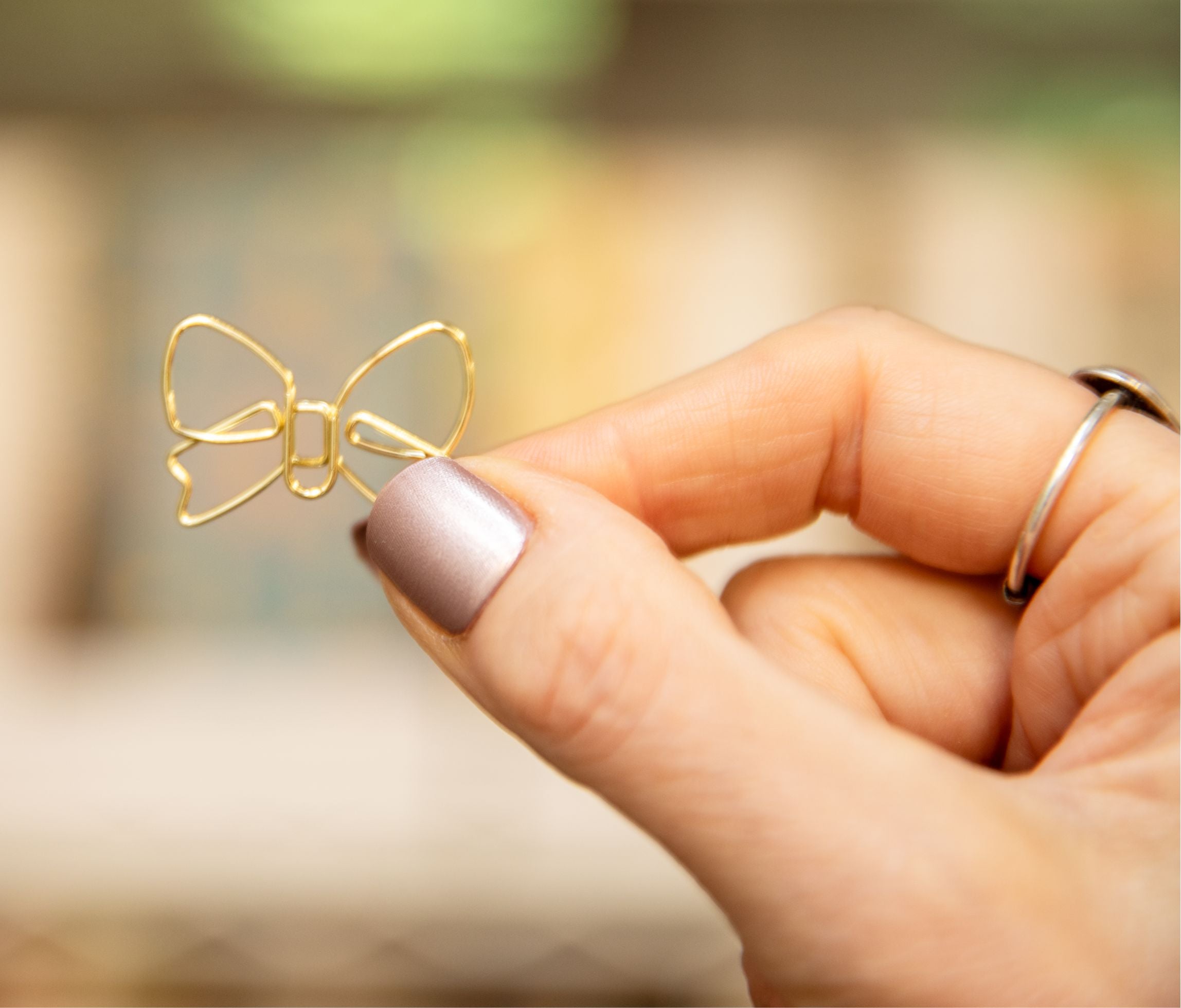 Gold Bows Boxed Paper Clips Paper Clips Lucid Moon Studio