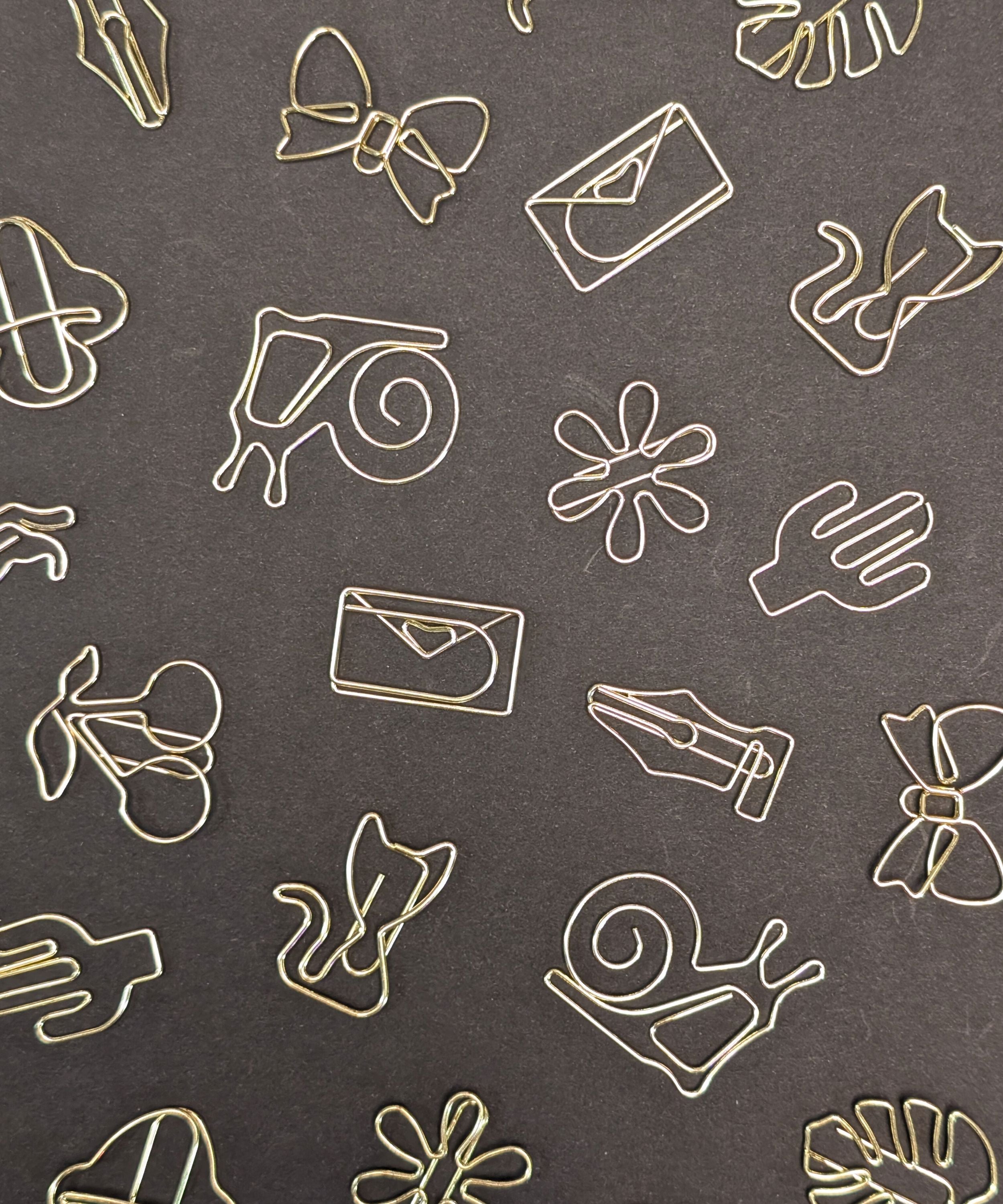 Gold Love Letters Boxed Paper Clips Paper Clips Lucid Moon Studio