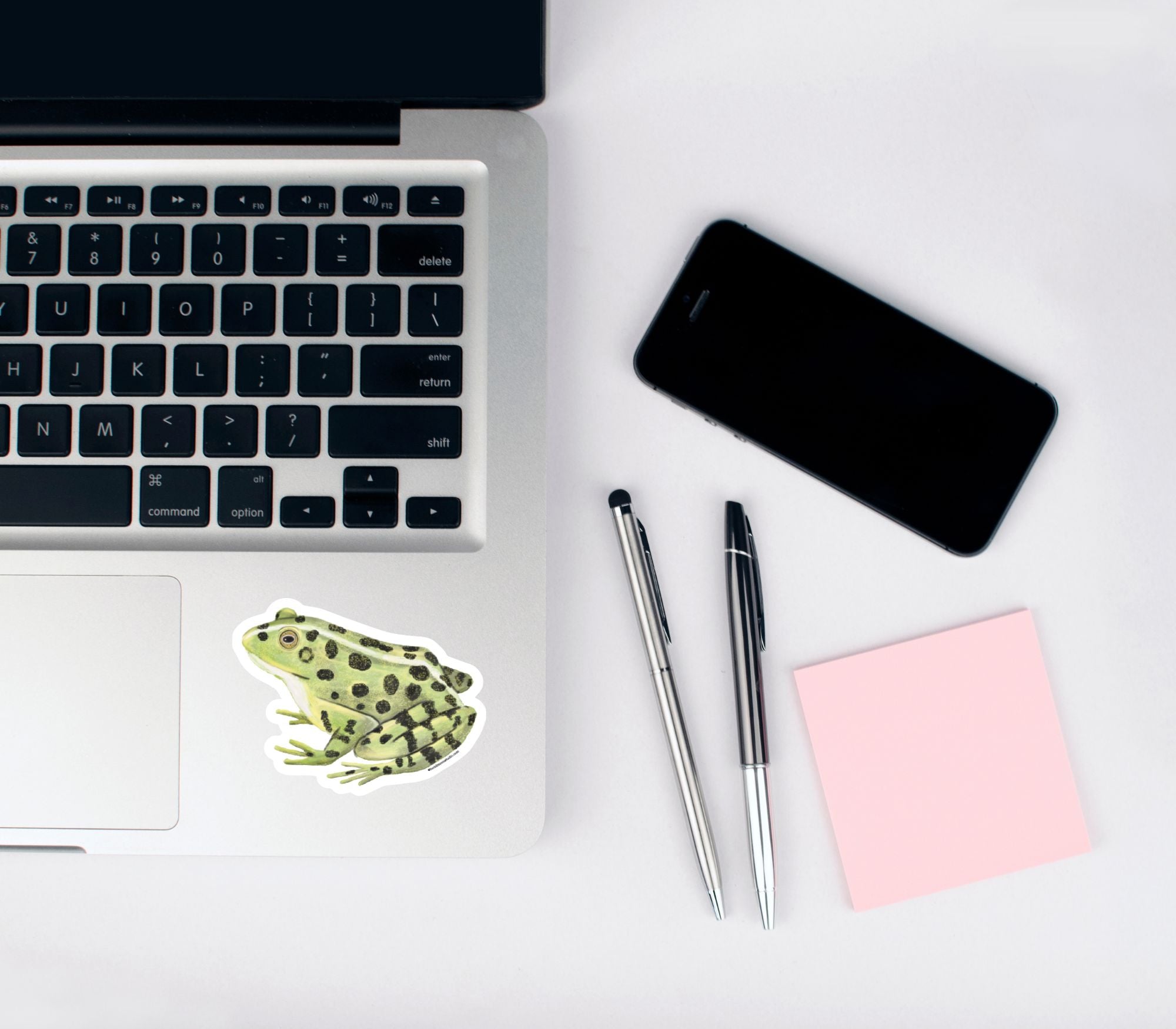 Green Frog Vinyl Sticker stickers Lucid Moon Studio LLC