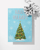 Happy Holidays Christmas Tree Card Greeting Cards Lucid Moon Studio