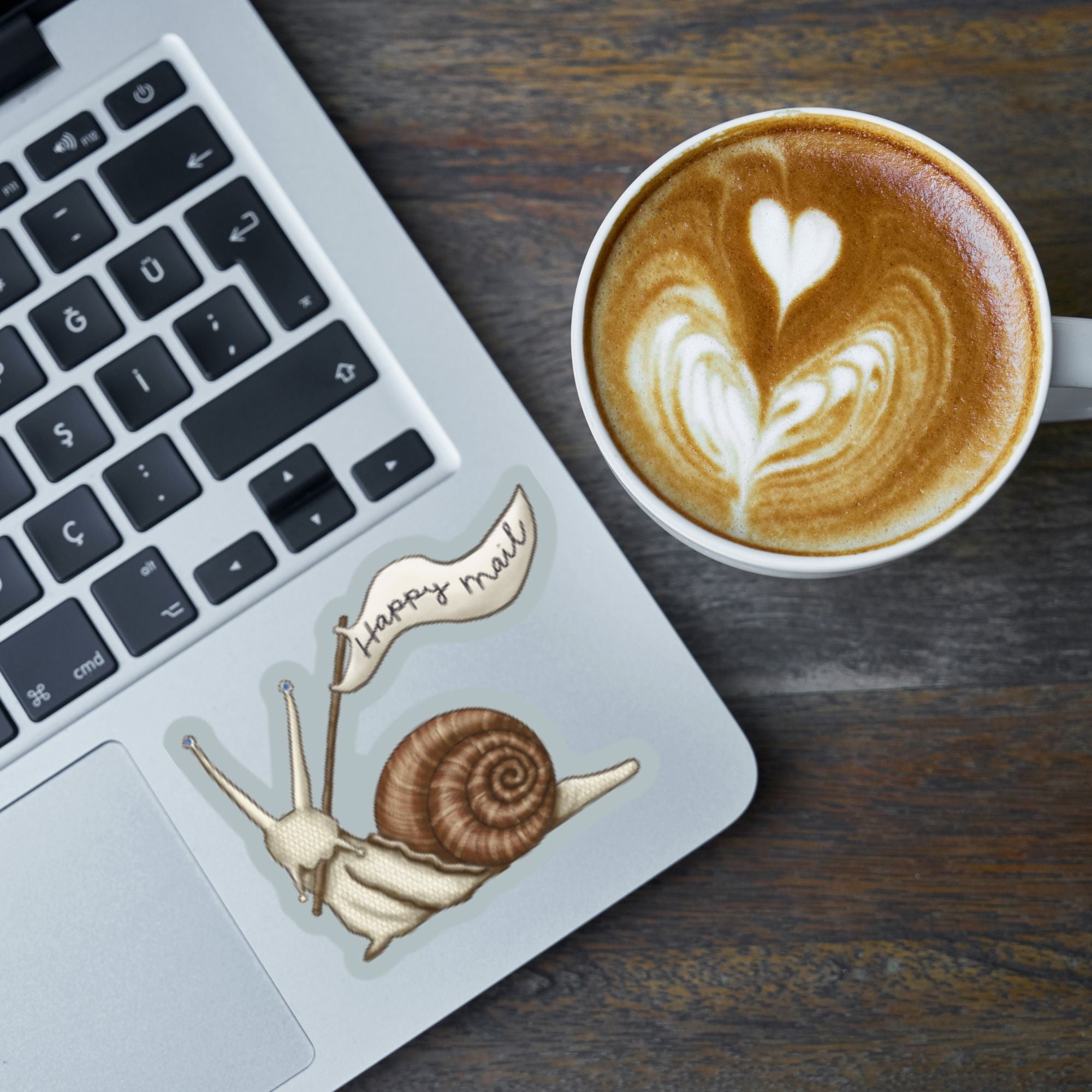 Happy Snail Mail Vinyl Sticker stickers Lucid Moon Studio LLC