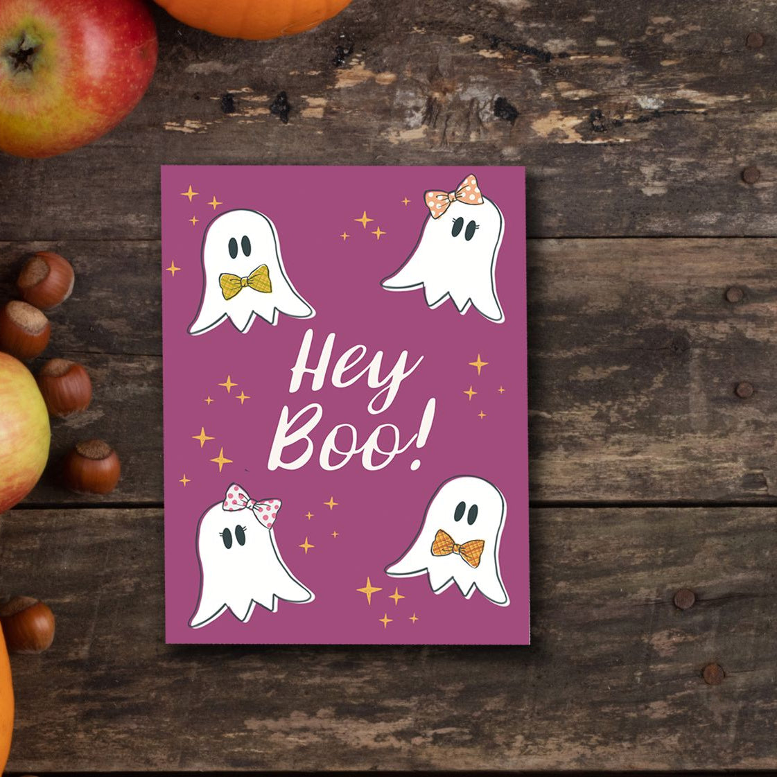 Hey Boo Halloween Greeting Card Greeting Cards Lucid Moon Studio