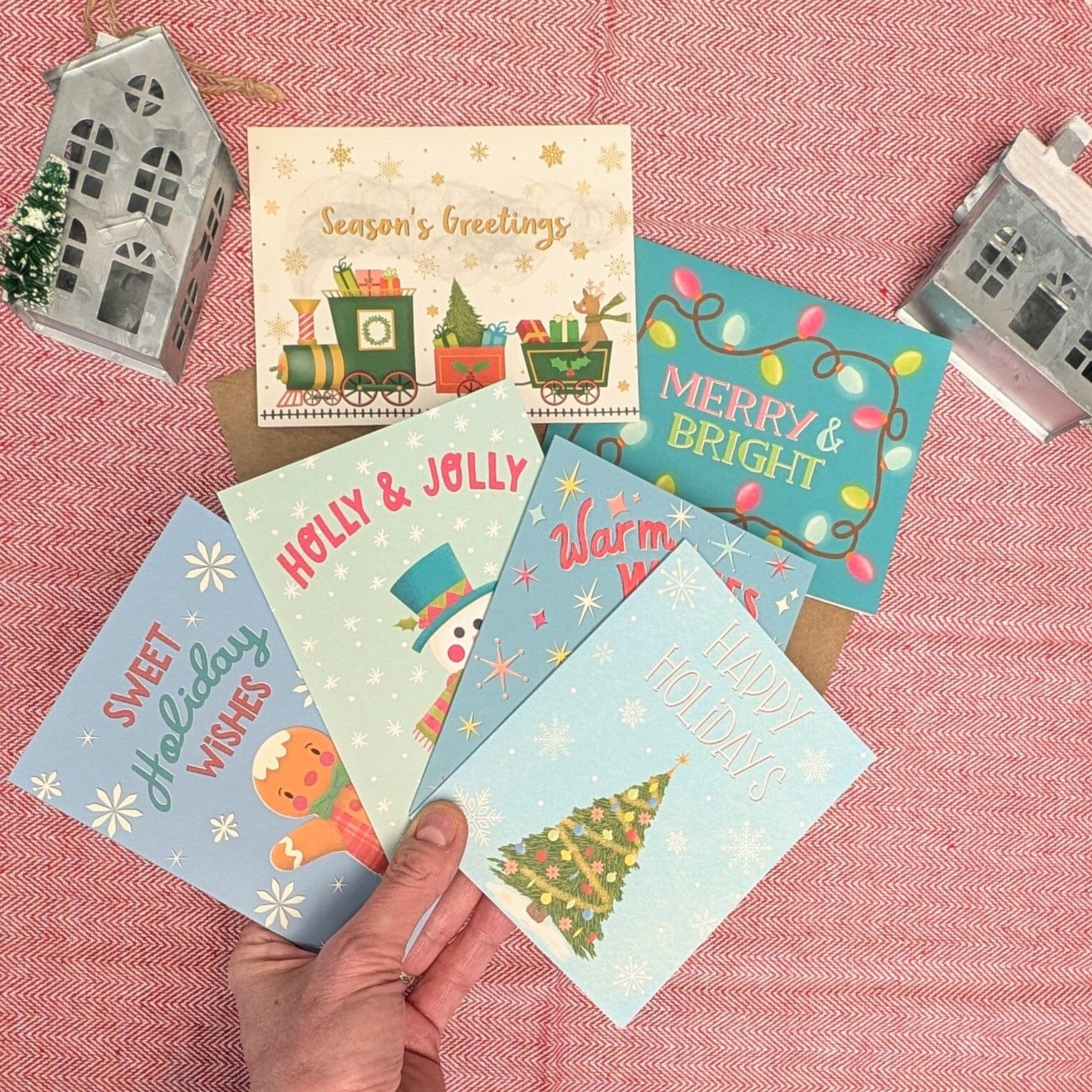 Holiday Assortment Christmas Cards (6) Boxed Set Greeting Cards Lucid Moon Studio