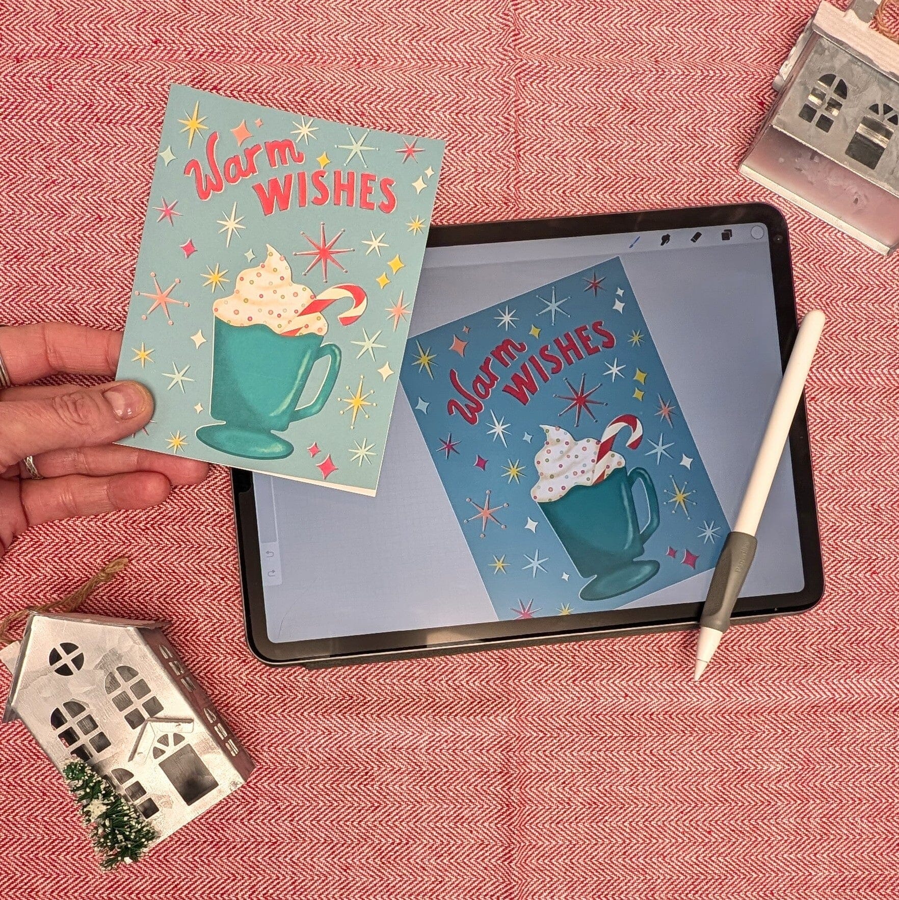 Holiday Assortment Christmas Cards (6) Boxed Set Greeting Cards Lucid Moon Studio