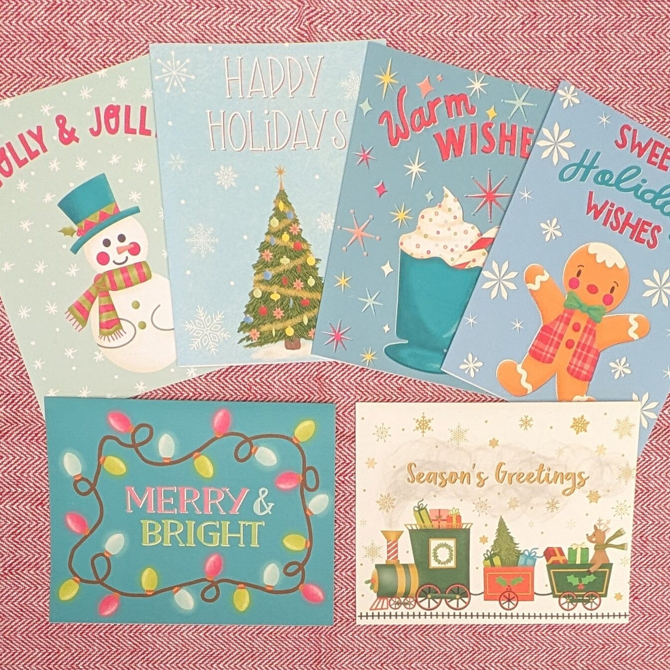 Holiday Assortment Christmas Cards (6) Boxed Set Greeting Cards Lucid Moon Studio