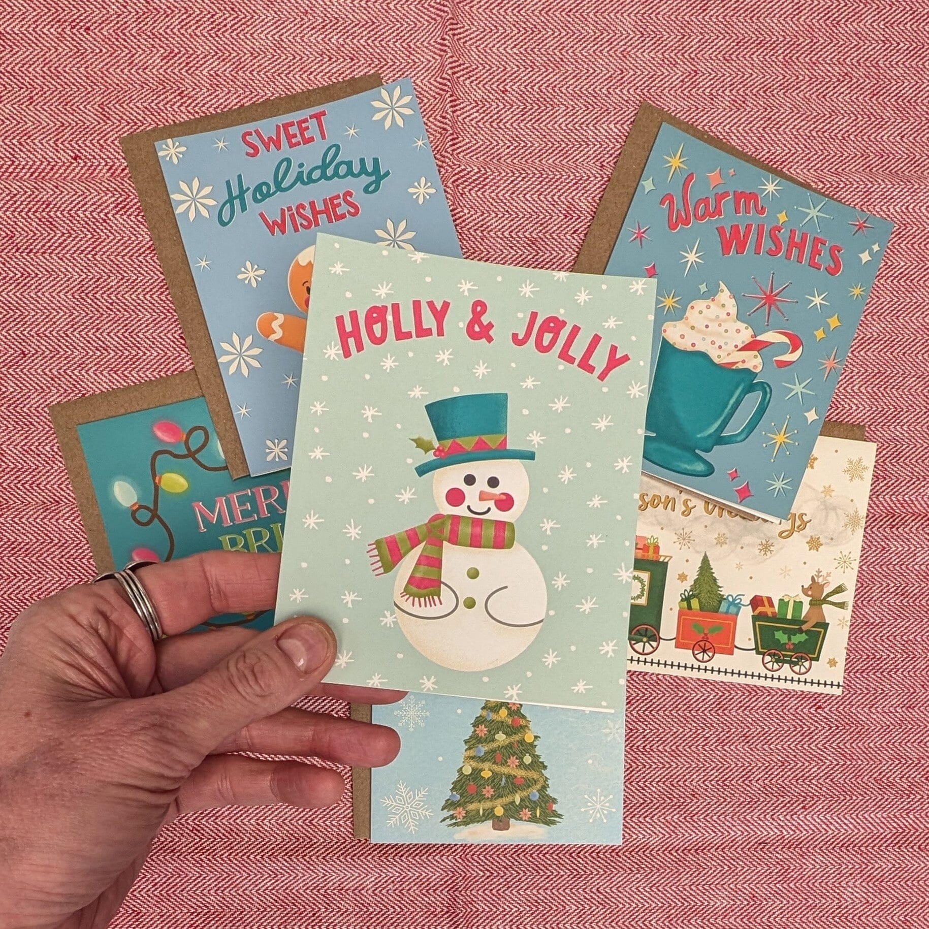 Holiday Assortment Christmas Cards (6) Boxed Set Greeting Cards Lucid Moon Studio