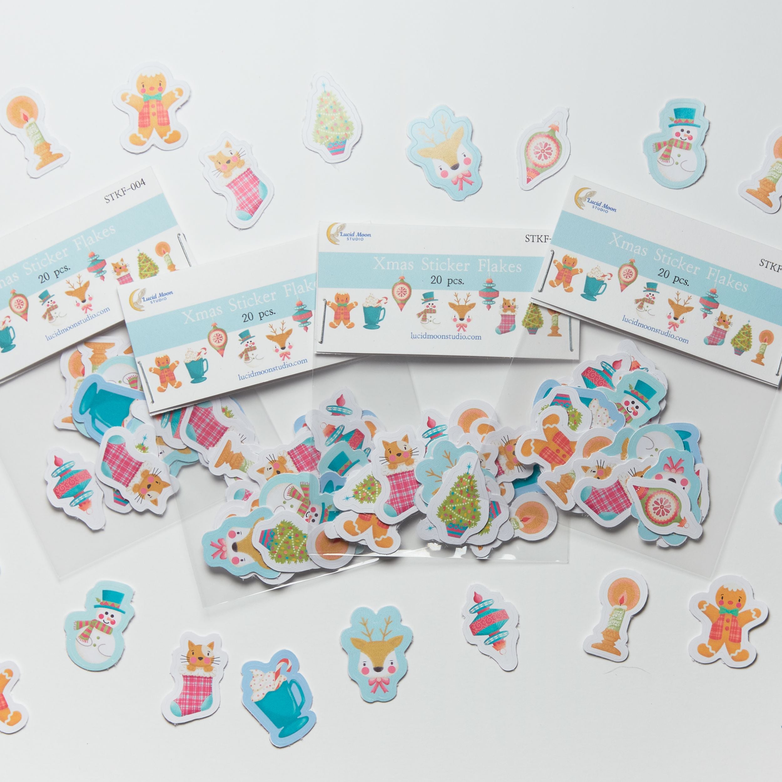 Holiday Sticker Flakes stickers Lucid Moon Studio
