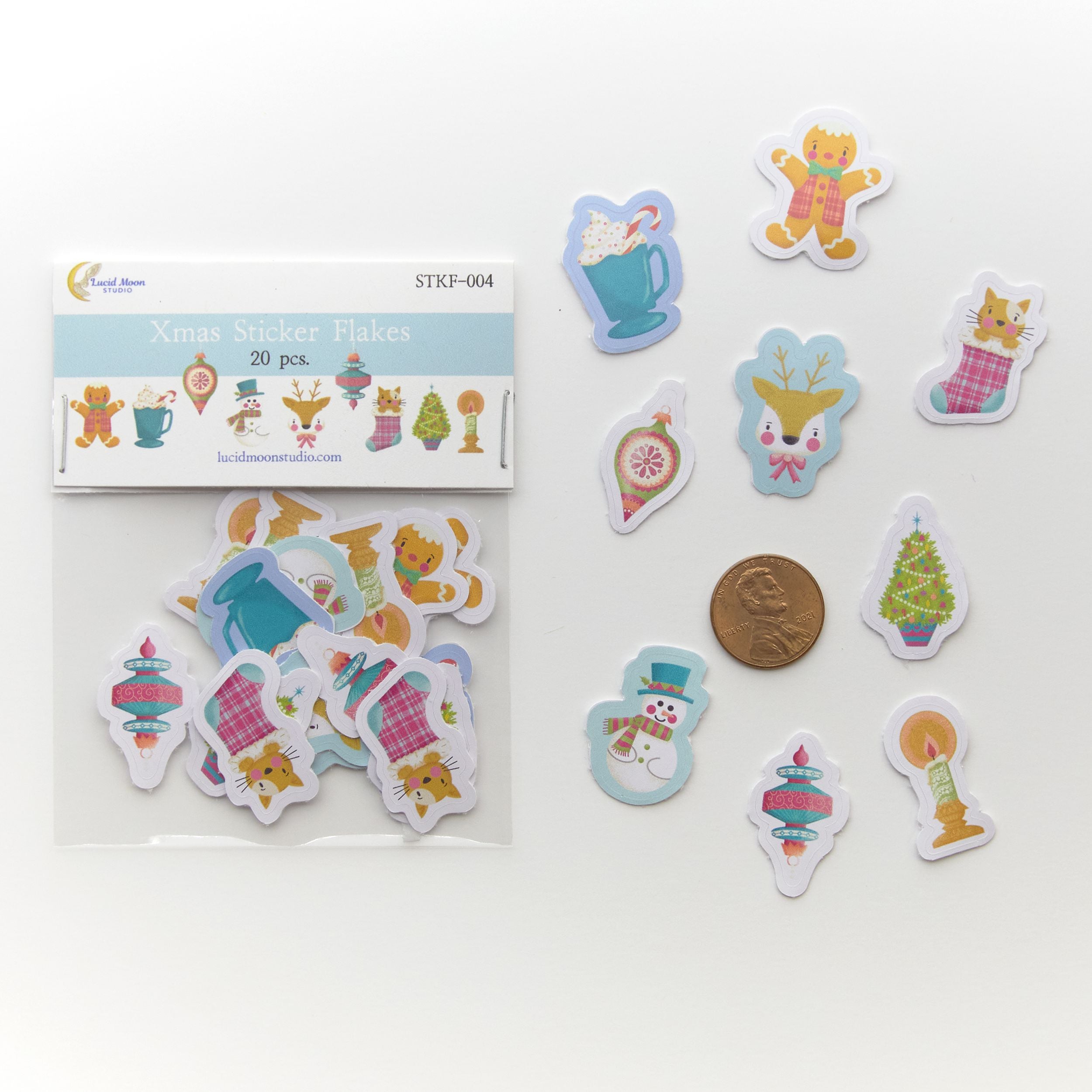 Holiday Sticker Flakes stickers Lucid Moon Studio