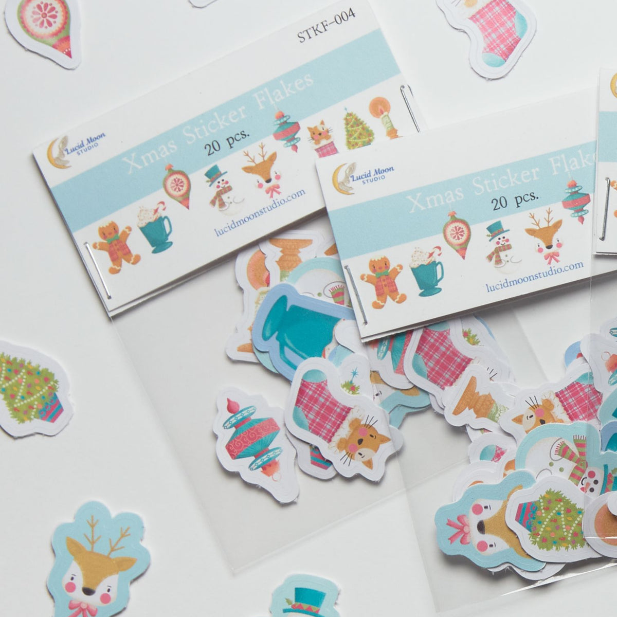 Holiday Sticker Flakes stickers Lucid Moon Studio