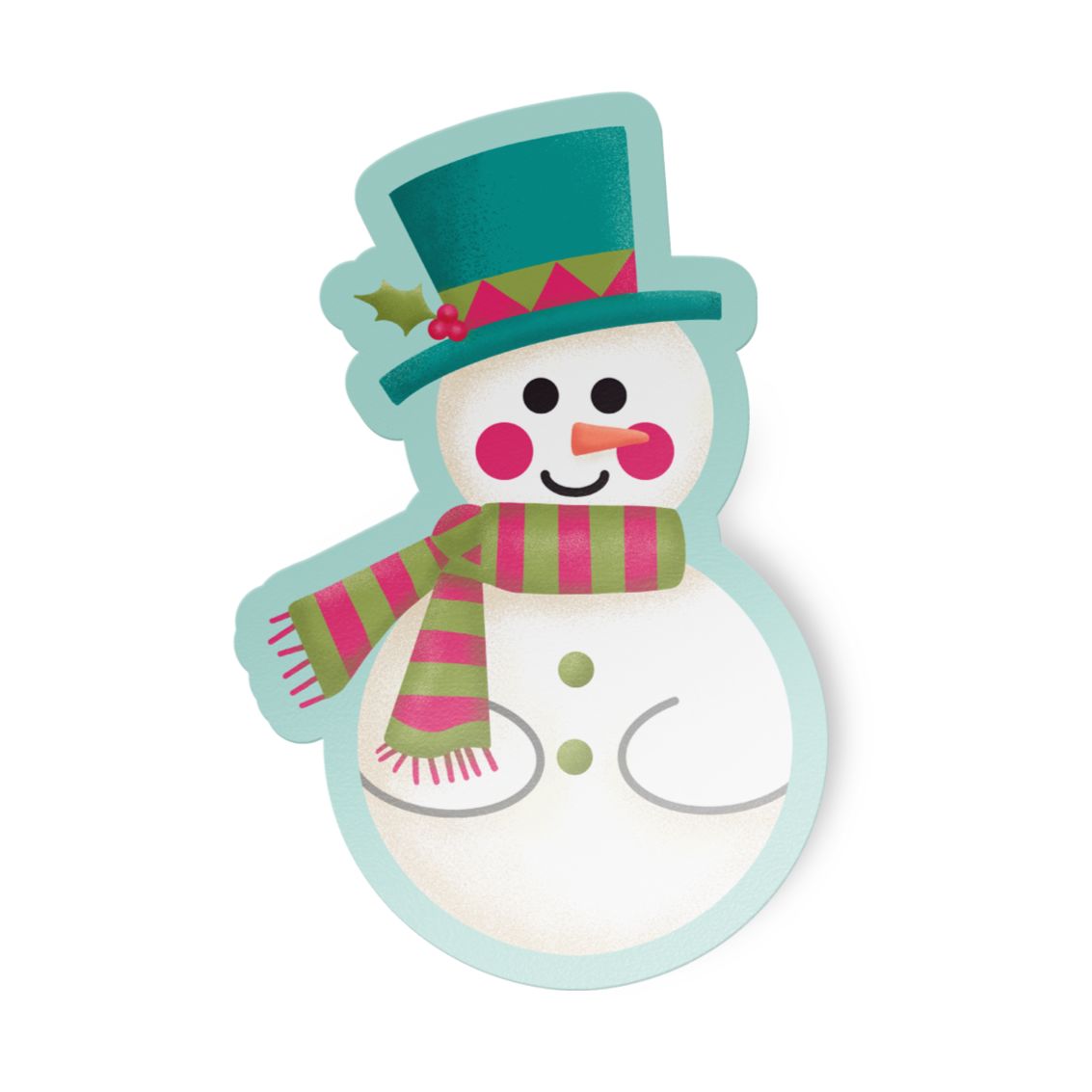 Jolly Snowman Vinyl Sticker stickers Lucid Moon Studio