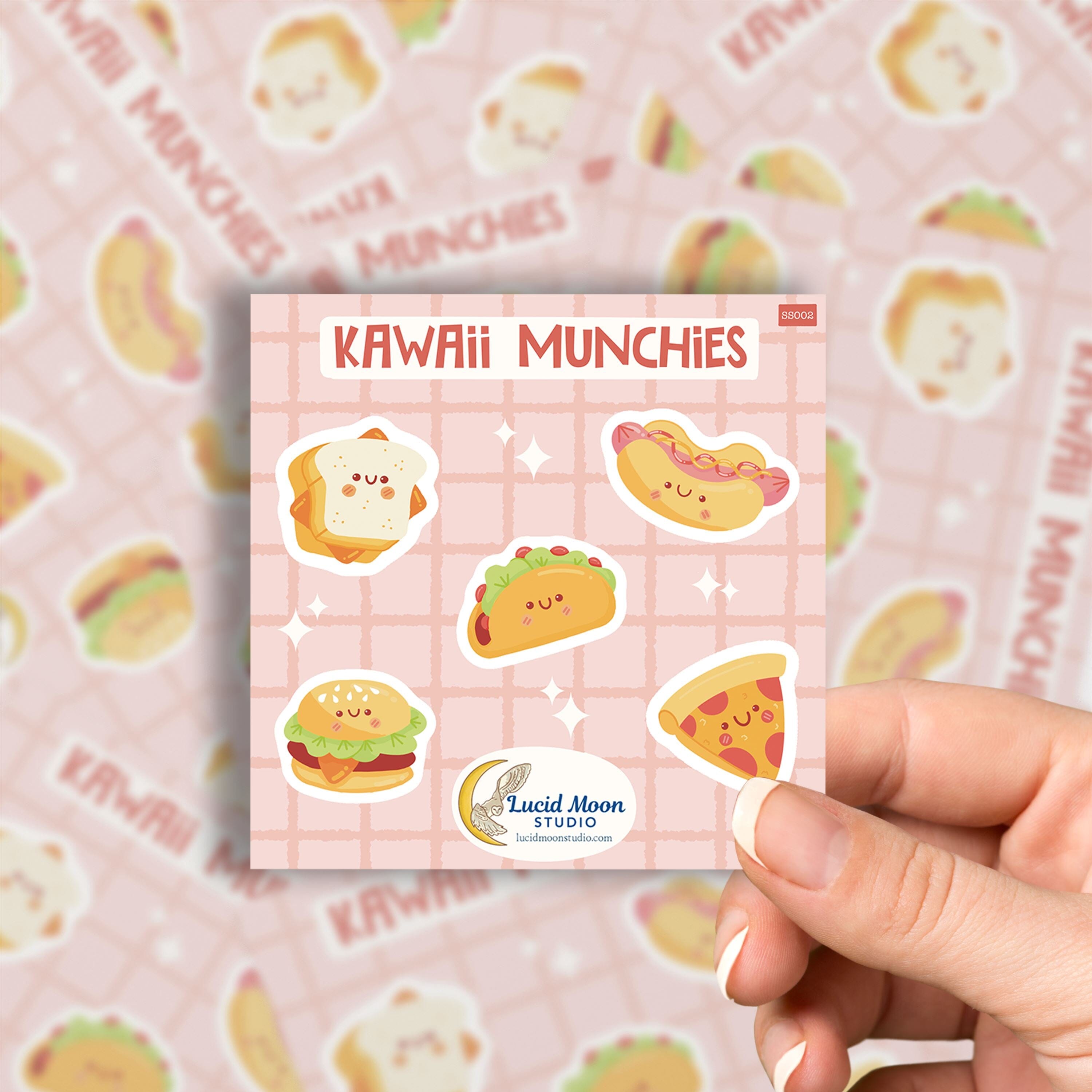Kawaii Munchies Vinyl Sticker Sheet stickers Lucid Moon Studio