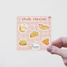 Kawaii Munchies Vinyl Sticker Sheet stickers Lucid Moon Studio