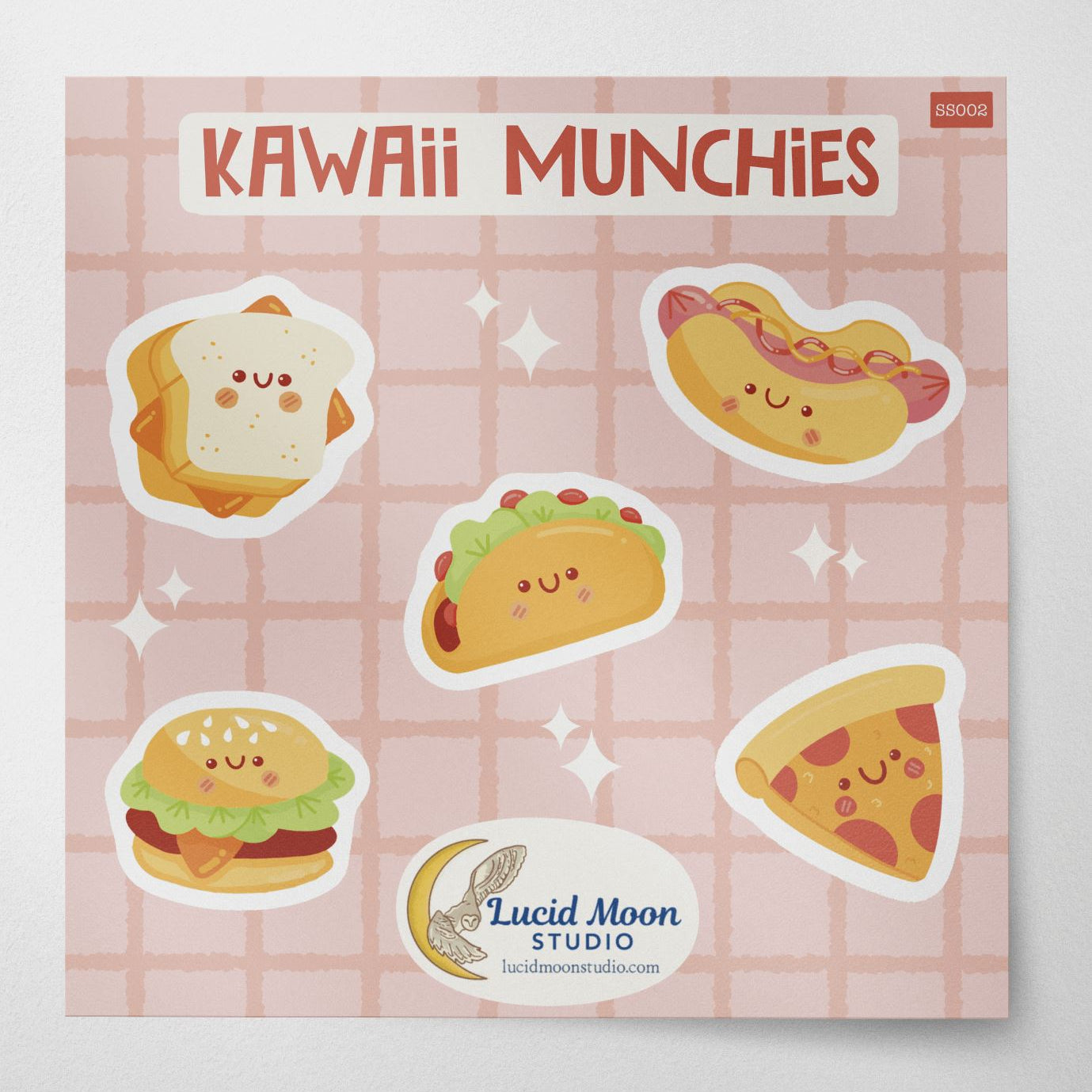 Kawaii Munchies Vinyl Sticker Sheet stickers Lucid Moon Studio 