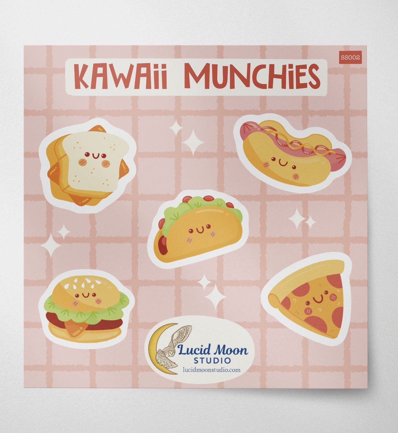 Kawaii Munchies Vinyl Sticker Sheet stickers Lucid Moon Studio 