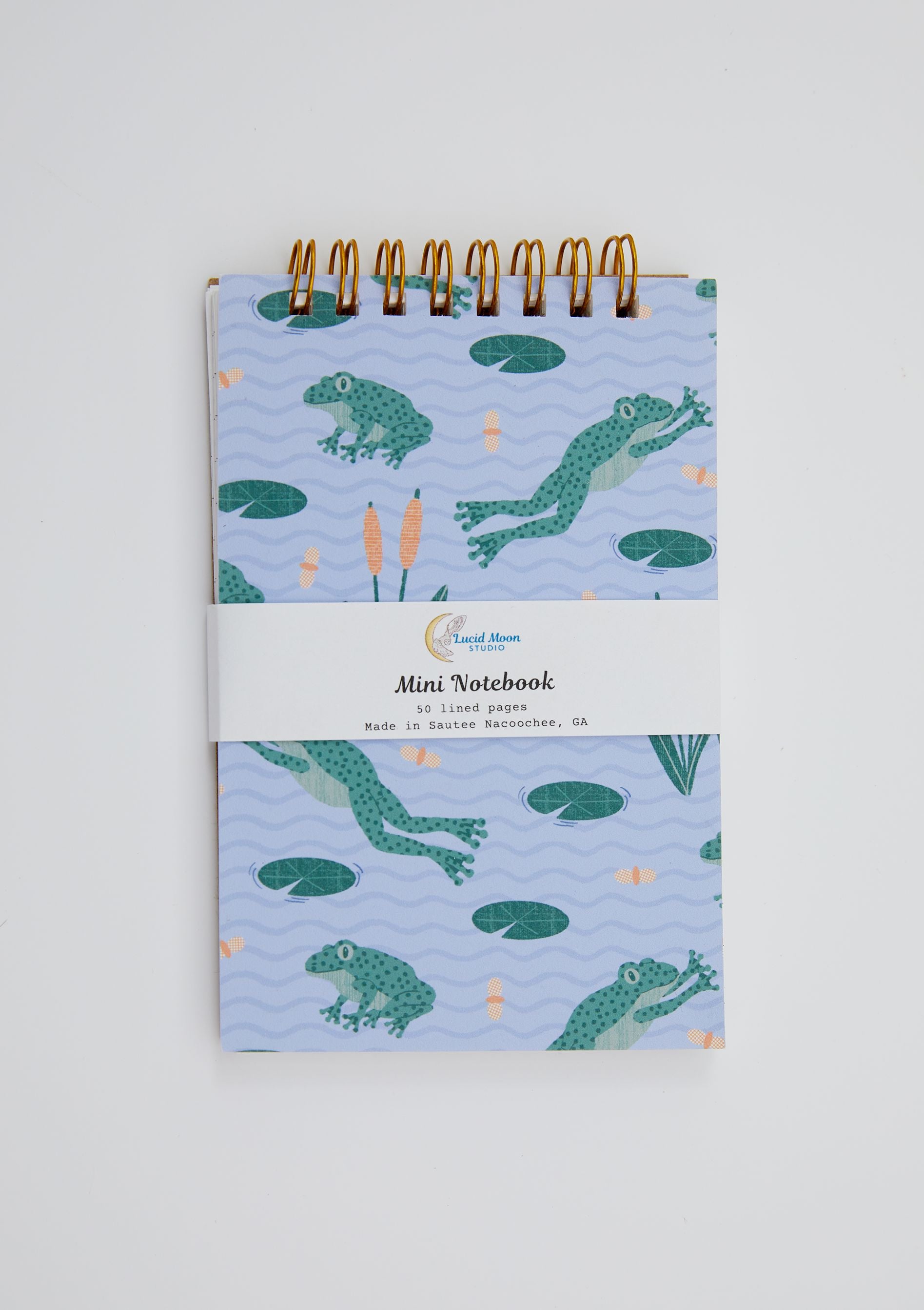 Leap Frogs Top Spiral Jotter Pocket Notebook Notebooks Lucid Moon Studio