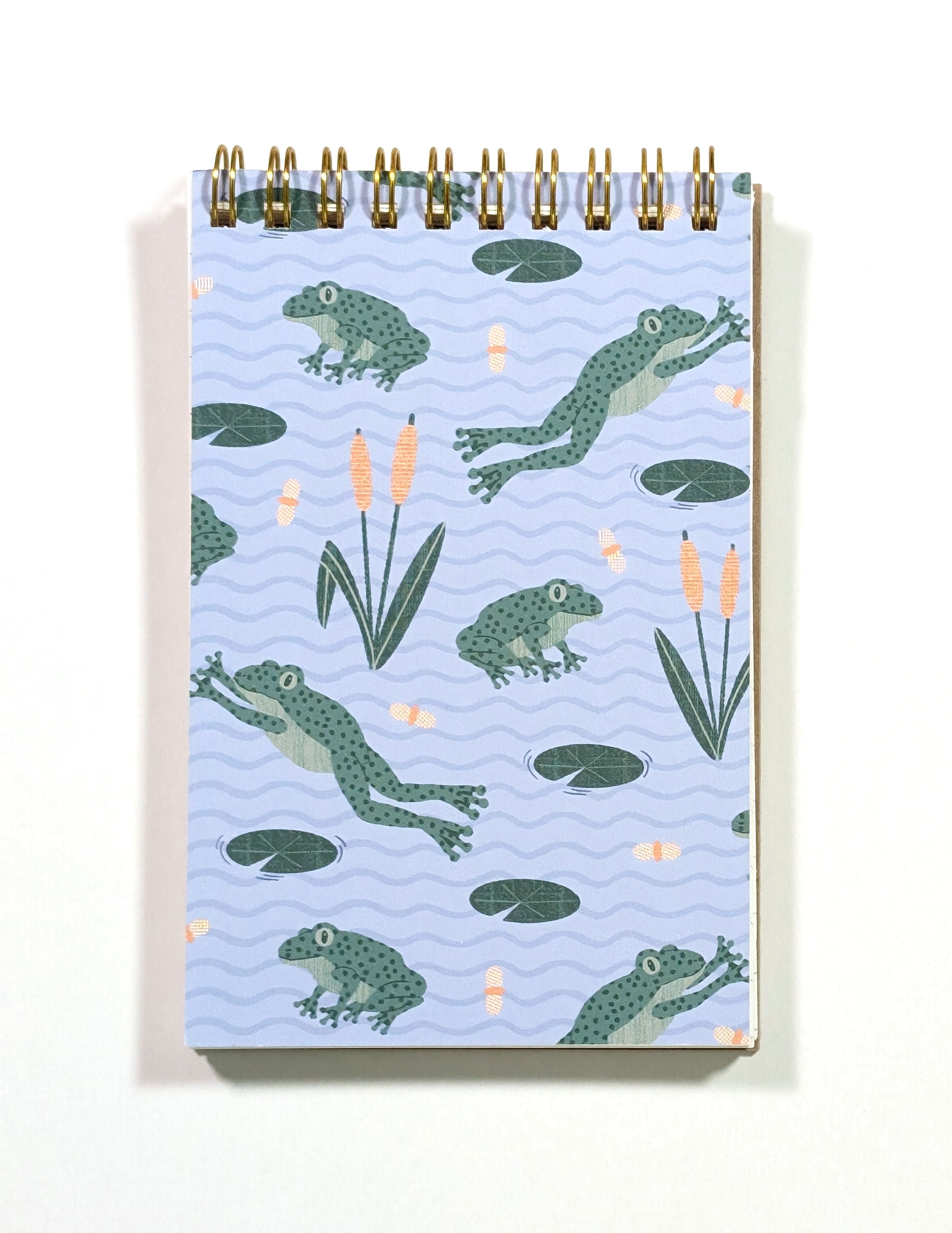 Leap Frogs Top Spiral Jotter Pocket Notebook Notebooks Lucid Moon Studio