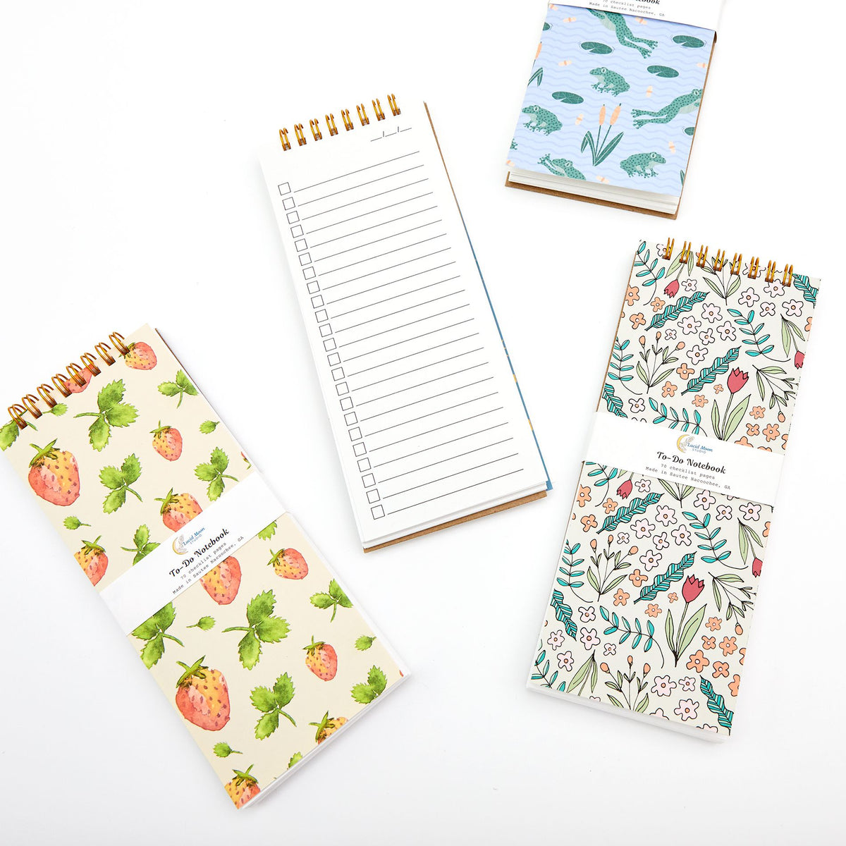 Leap Frogs Top Spiral To-Do List Notebook Notebooks Lucid Moon Studio