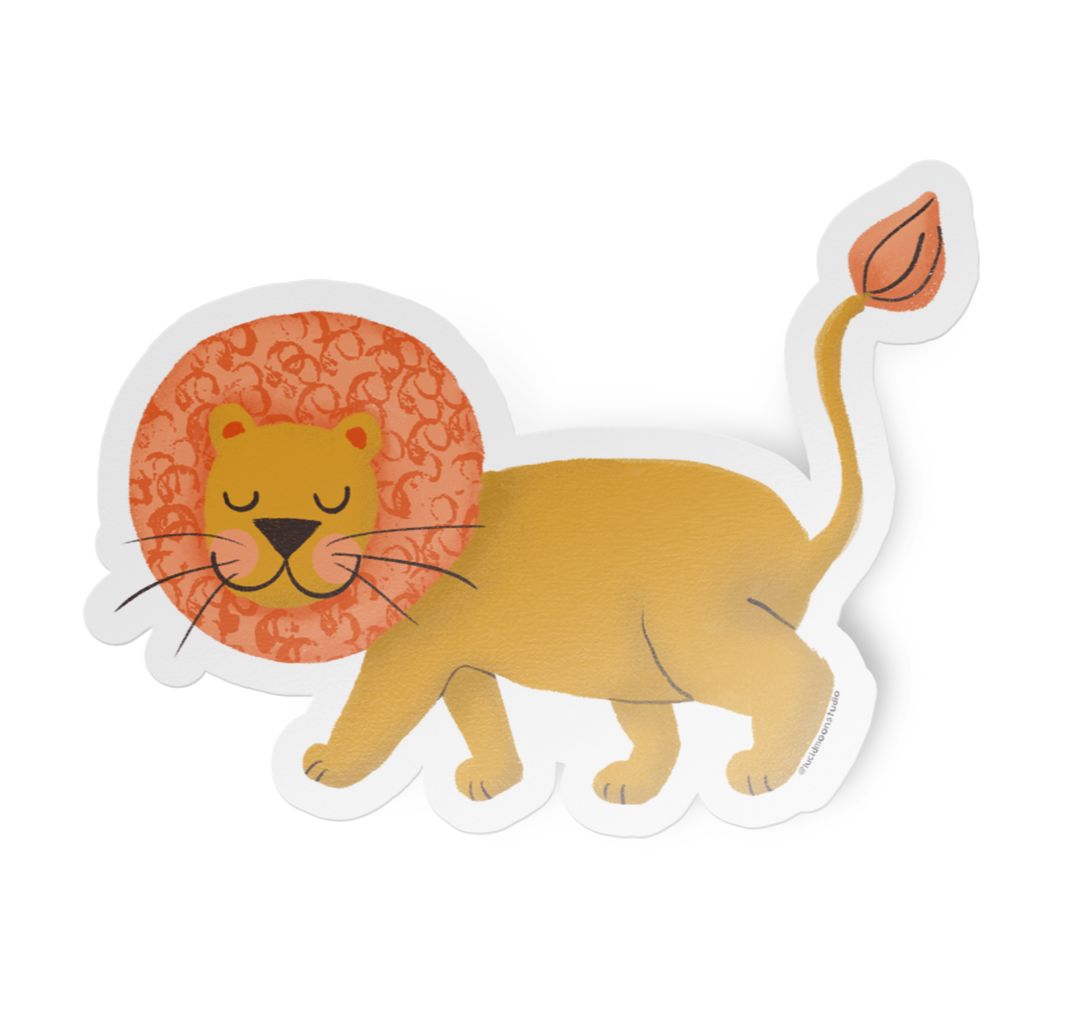 Lion Vinyl Sticker stickers Lucid Moon Studio