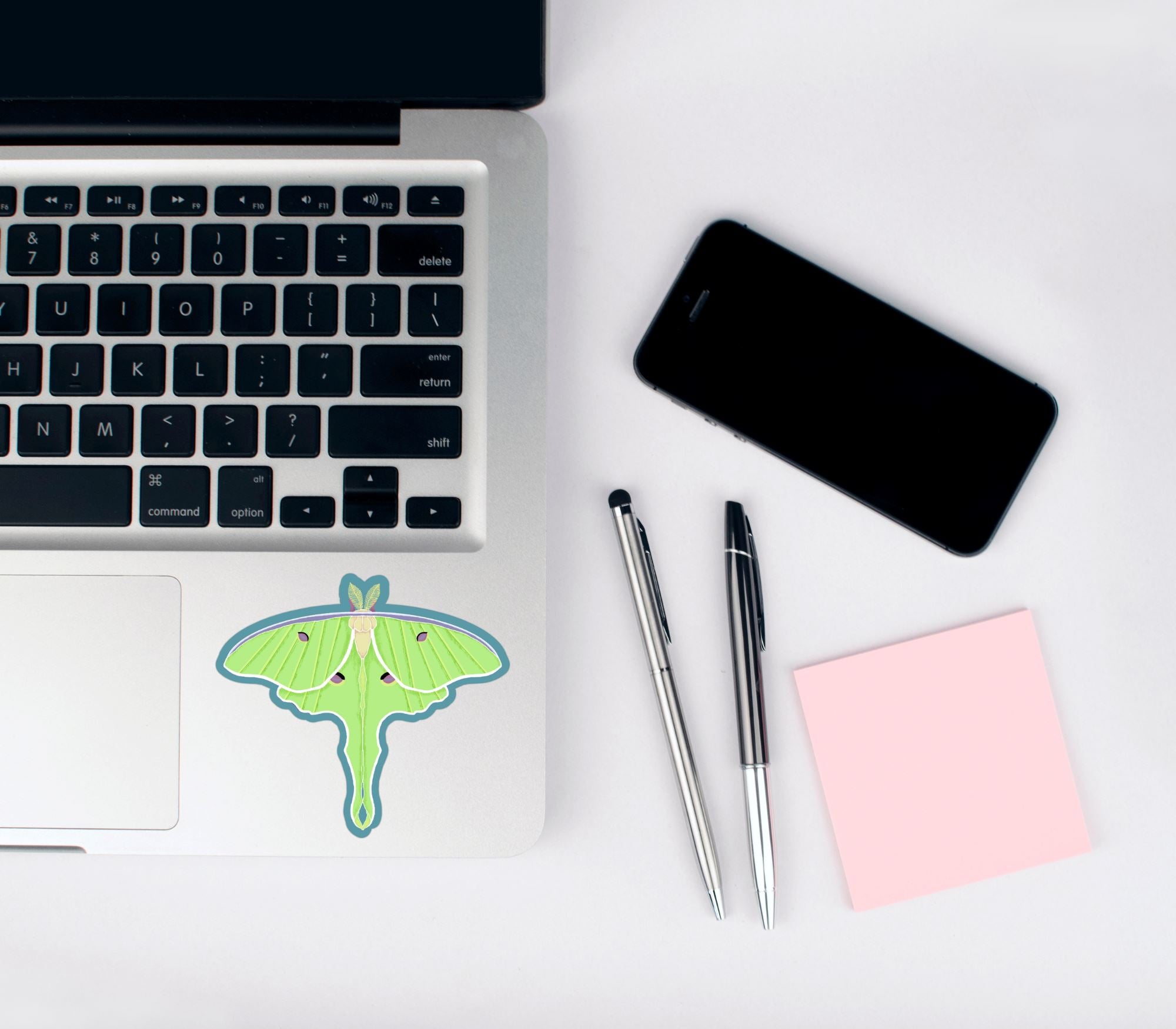 Luna Moth Matte Vinyl Waterproof Sticker stickers Lucid Moon Studio