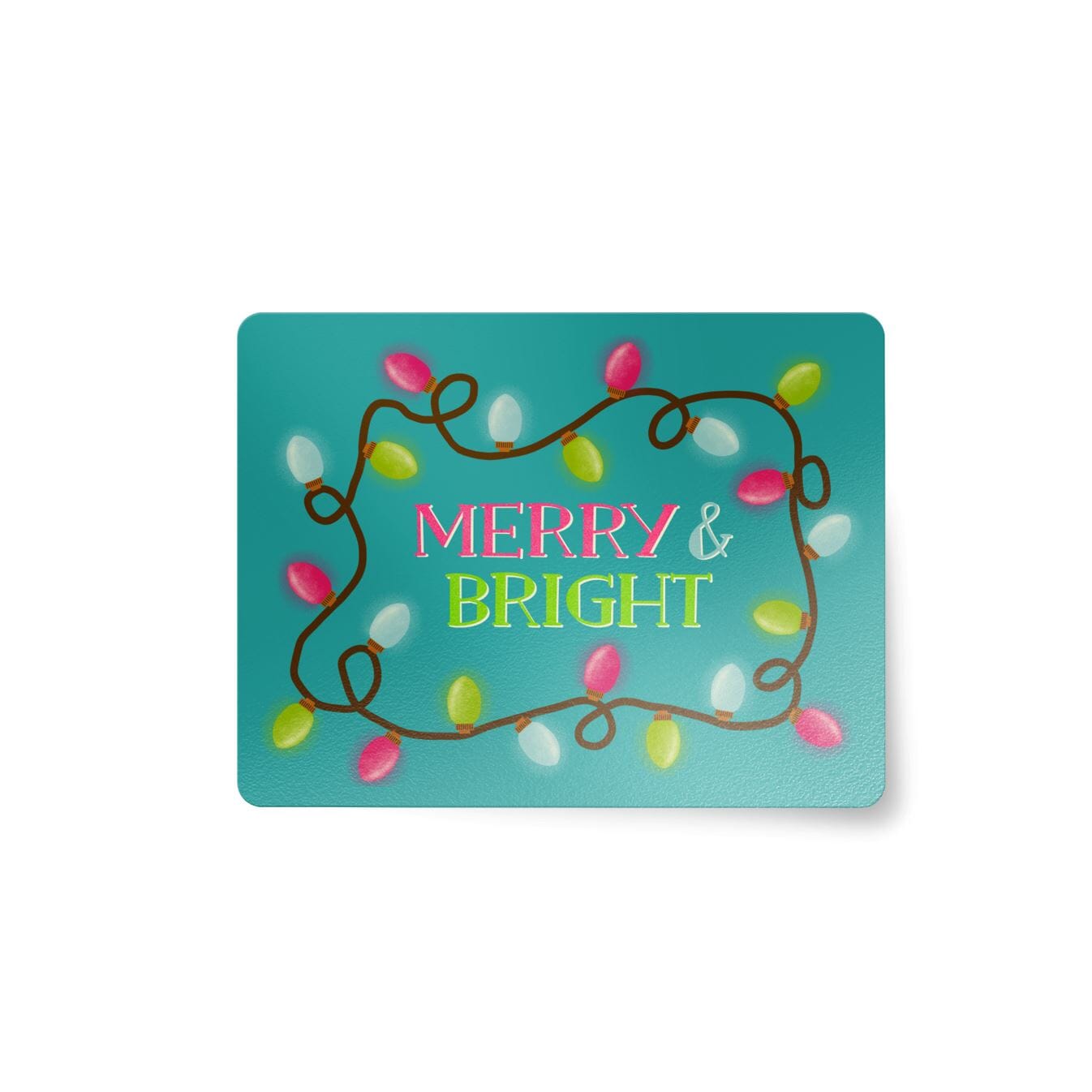 Merry & Bright Xmas Matte Vinyl Sticker stickers Lucid Moon Studio