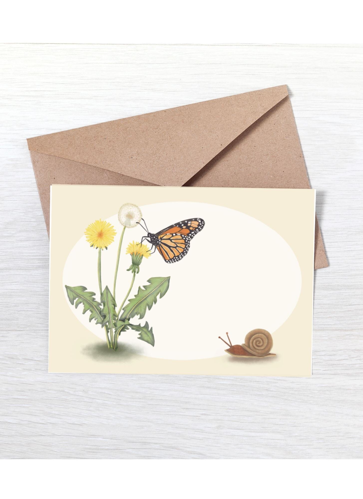 Monarch and Dandelions | Boxed Mini Cards (8) Greeting Cards Lucid Moon Studio
