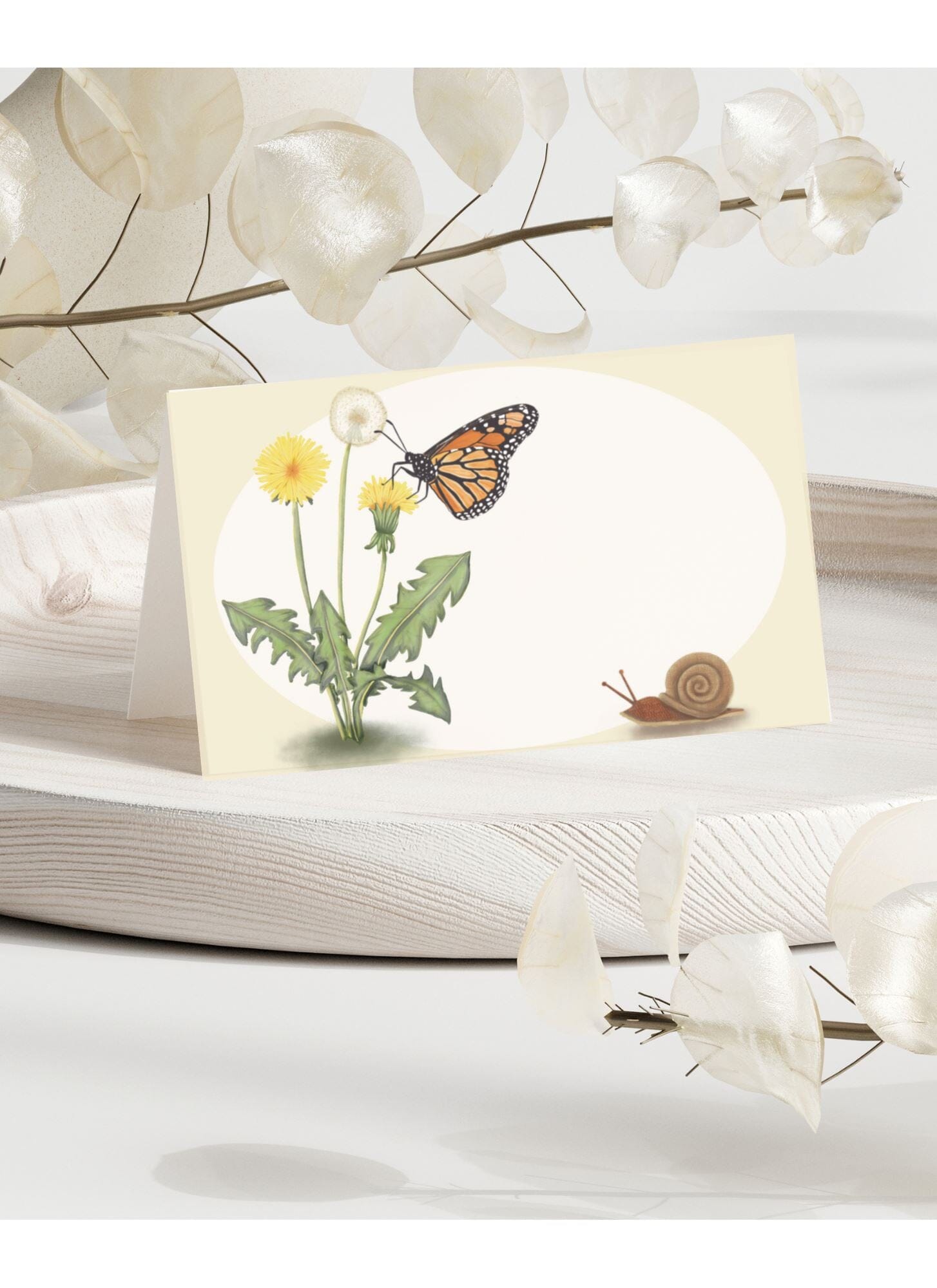 Monarch and Dandelions | Boxed Mini Cards (8) Greeting Cards Lucid Moon Studio