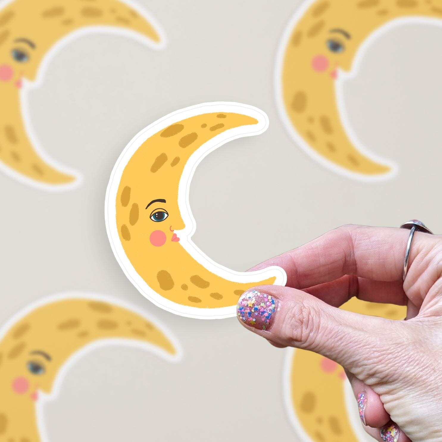 Moon Matte Vinyl Waterproof Sticker stickers Lucid Moon Studio