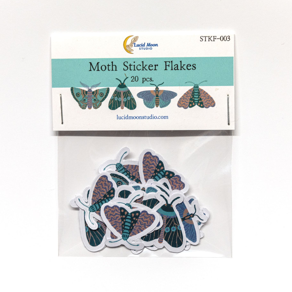 Moth Sticker Flakes stickers Lucid Moon Studio