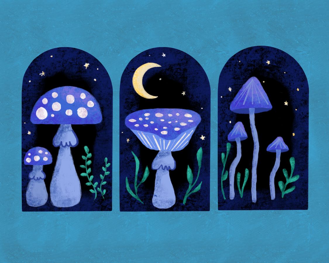 Mushroom Arches 10" x 8" Art Print Art Print Lucid Moon Studio